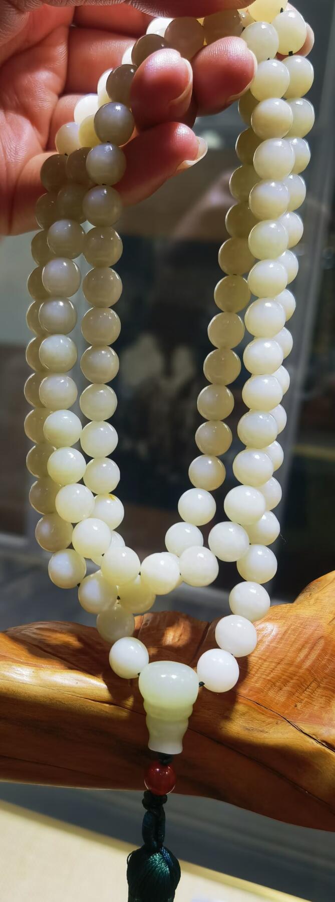 和田玉佛珠手串