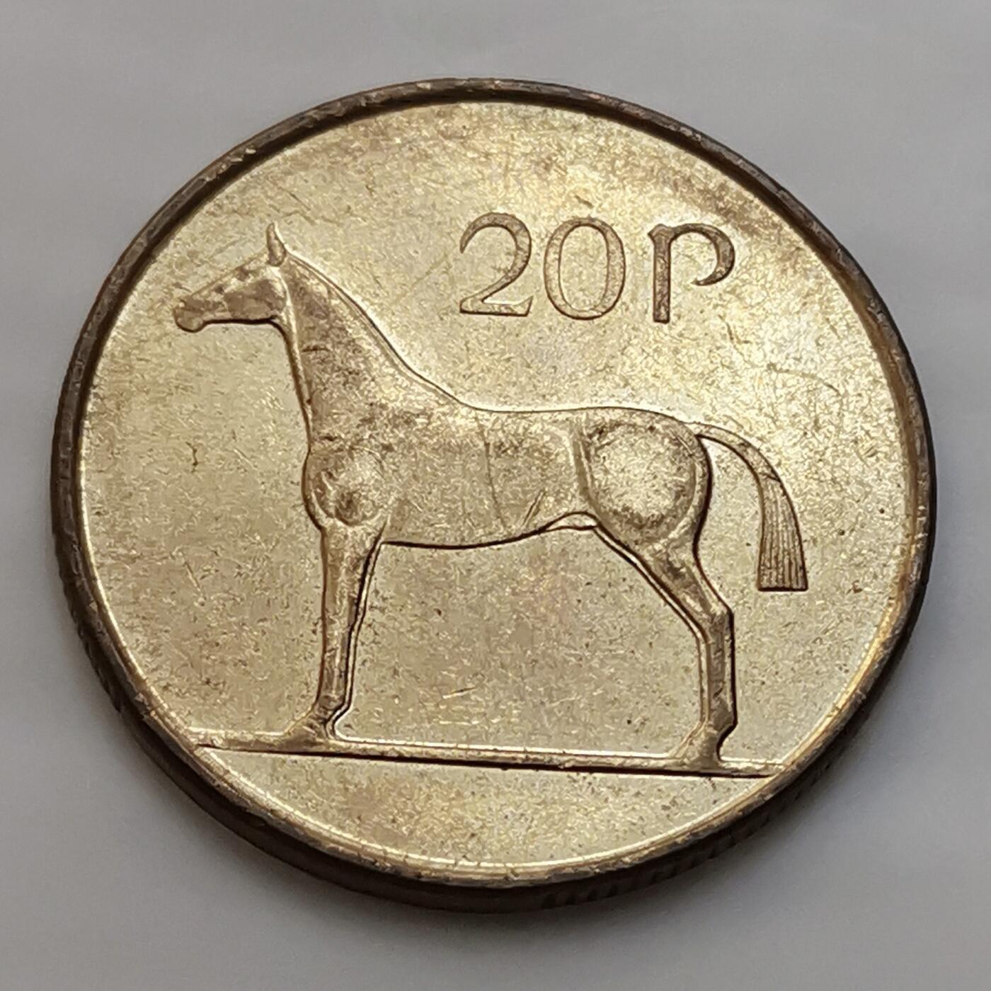 海外回流1元起拍小铺 各国钱币散币场 第15期 爱尔兰1999年20便士