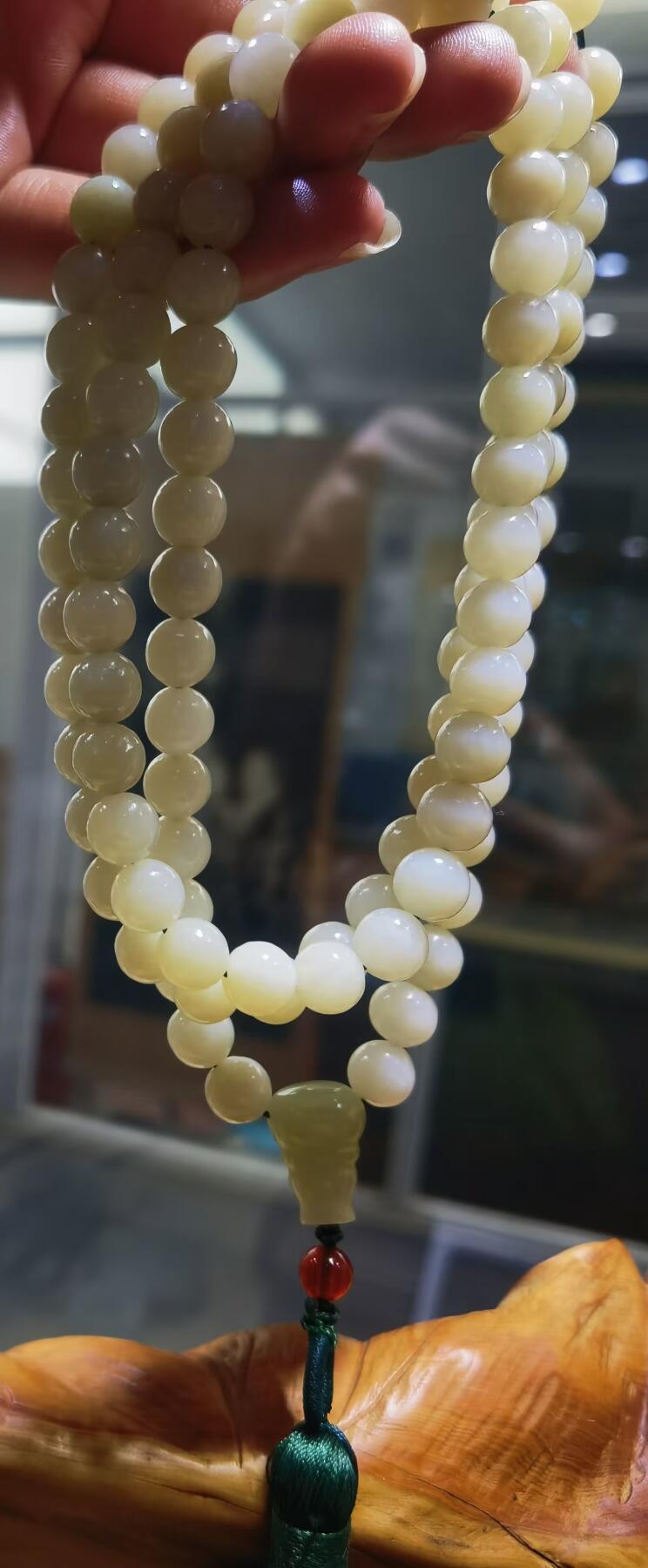 和田玉佛珠手串
