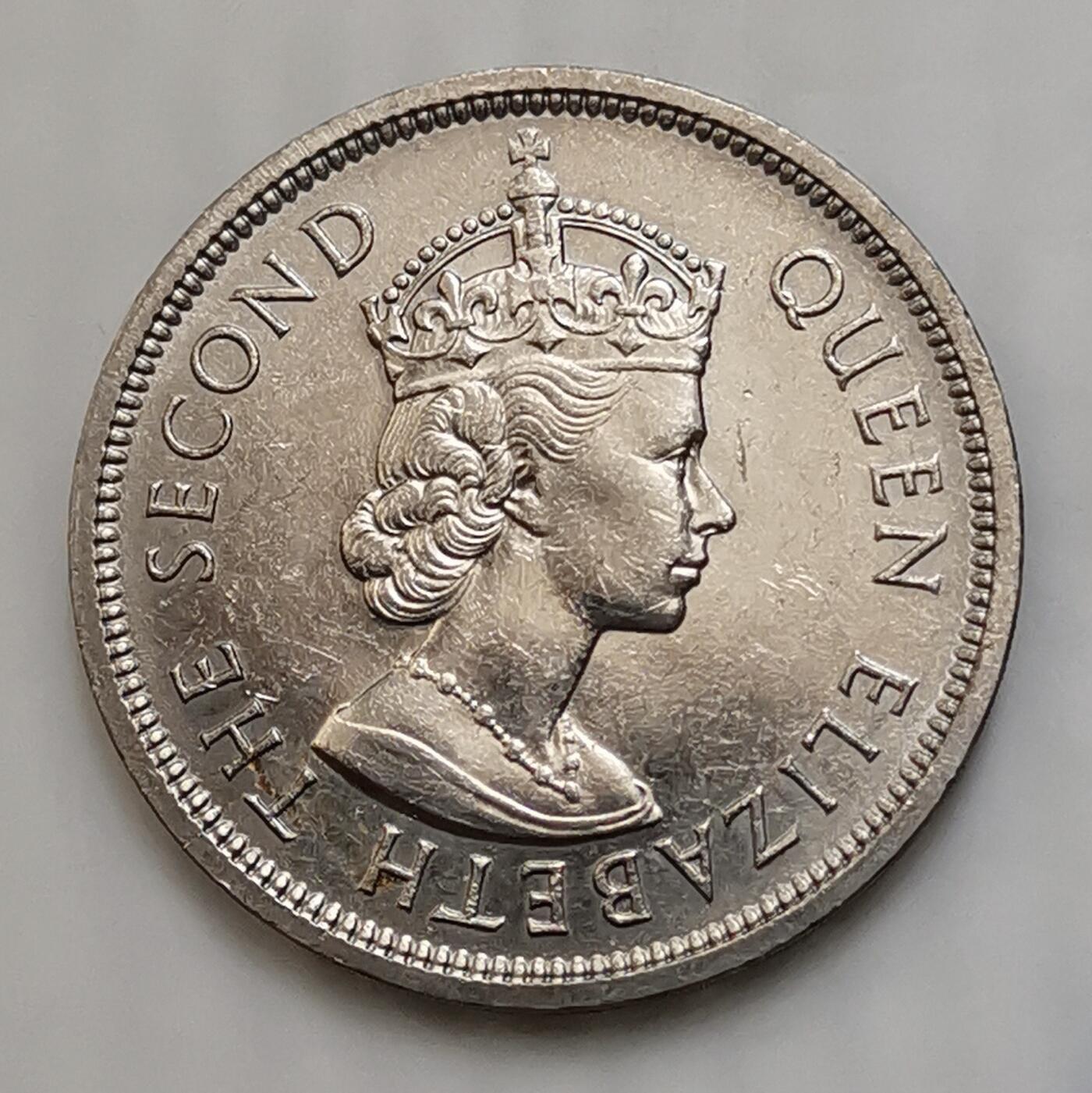 海外回流1元起拍小铺 各国钱币散币场 第15期 1960年香港大一元 伊丽莎白女王