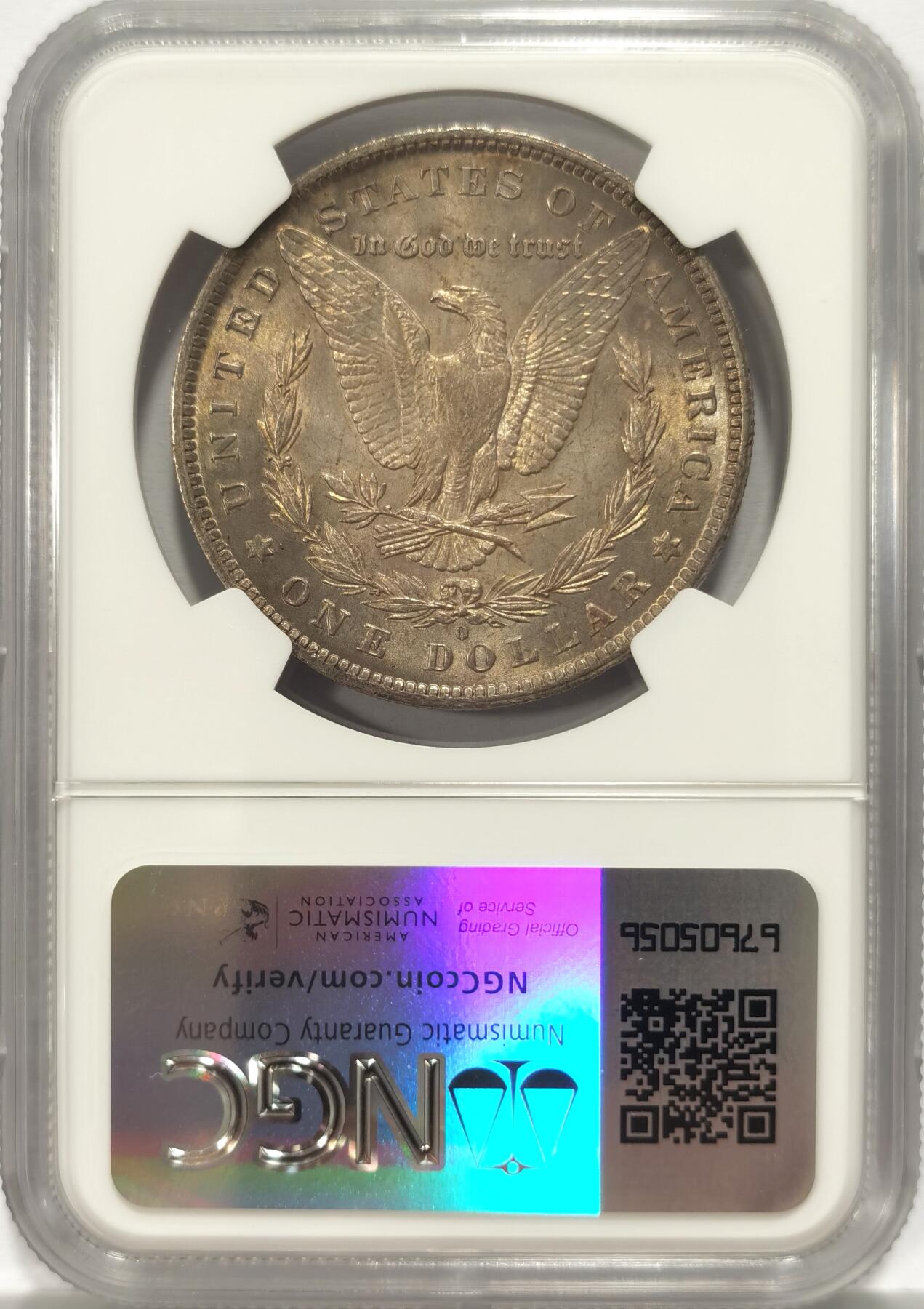 博洋堂“长夏未央”8月精品专场暨第089期（全场包邮） NGC MS62 美国1884年O版摩根大银币