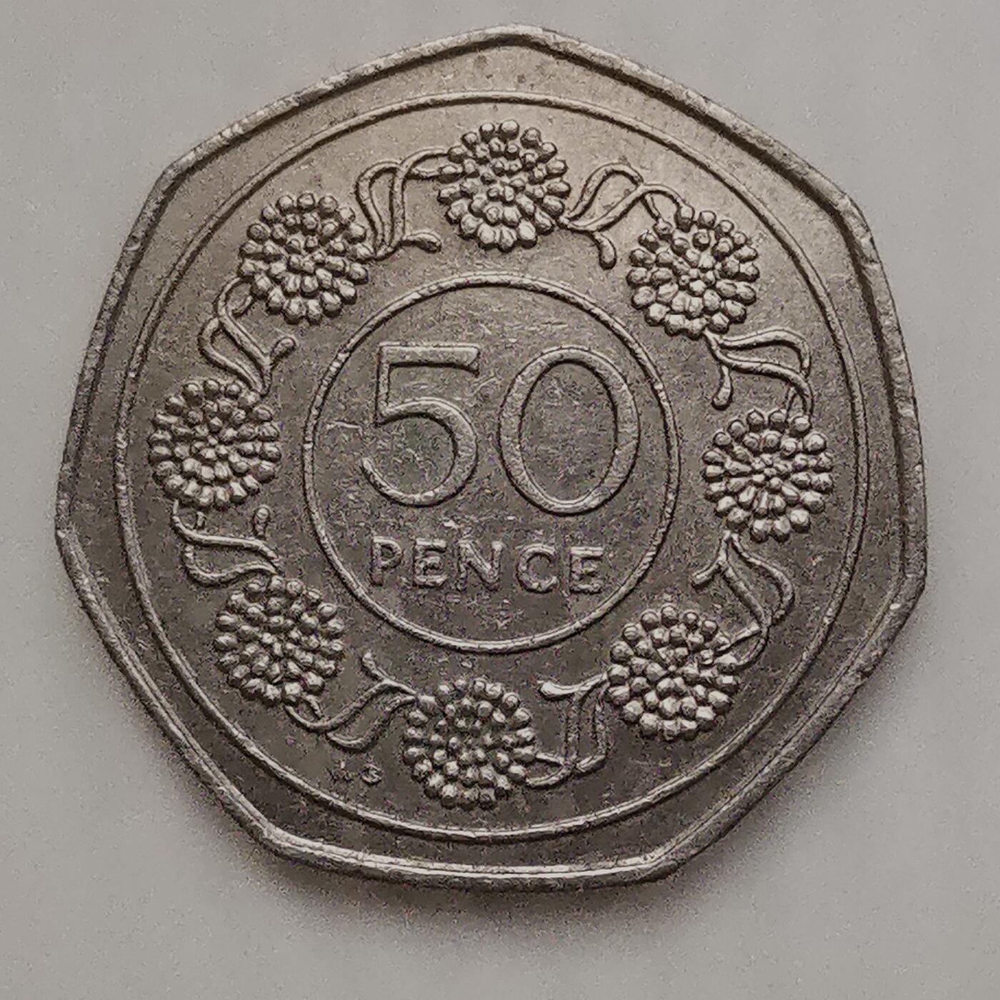海外回流1元起拍小铺 各国钱币散币场 第15期 直布罗陀1988年50便士