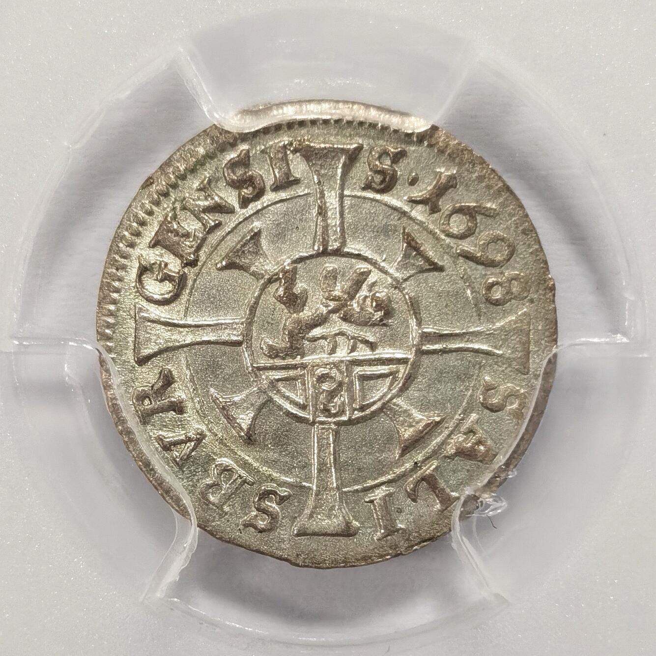 博洋堂“长夏未央”8月精品专场暨第089期（全场包邮） PCGS MS62 奥地利萨尔茨堡1698年1克鲁泽小银币，细节精美，仅有一枚更高分