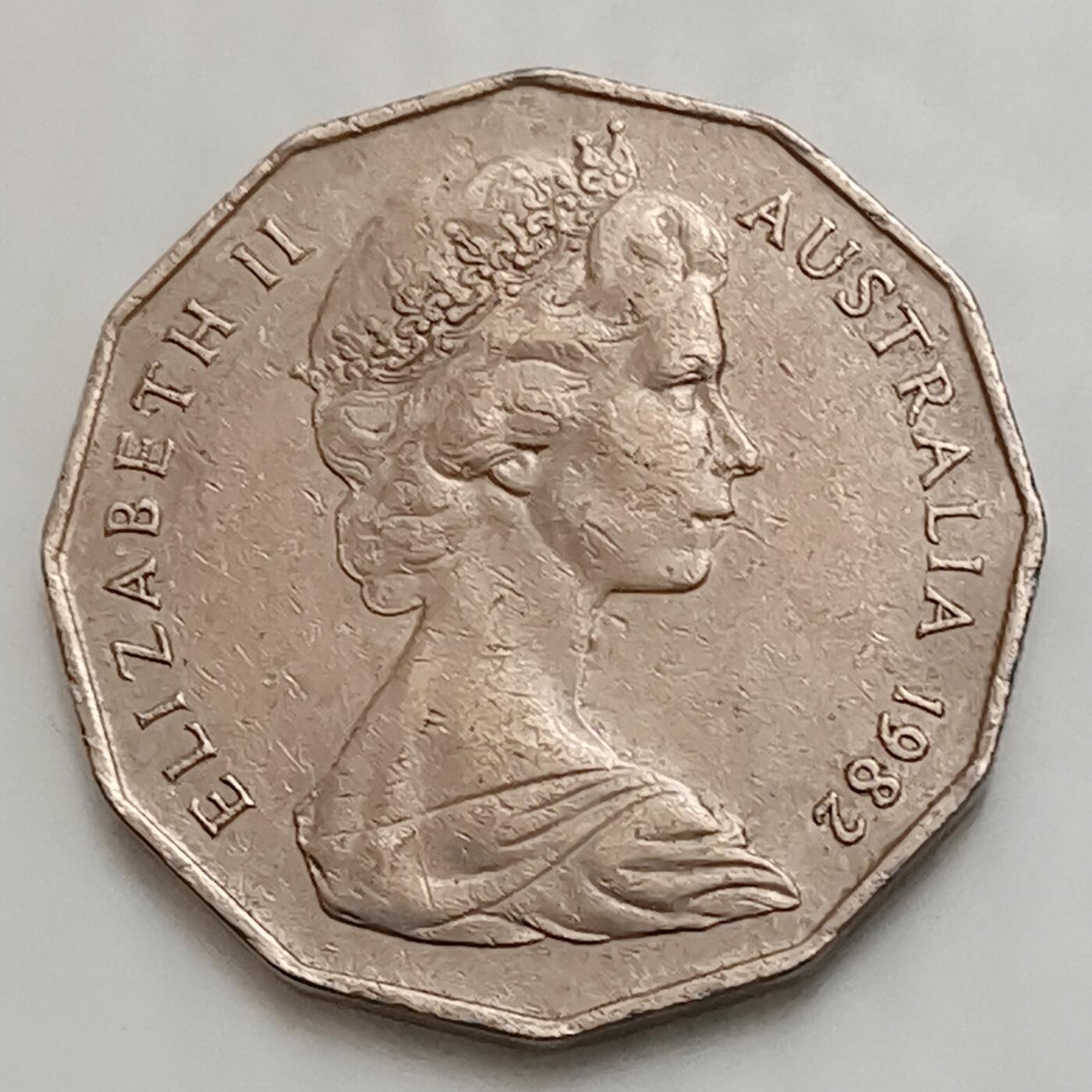 海外回流1元起拍小铺 各国钱币散币场 第15期 澳大利亚1982年英联邦运动会50分纪念币