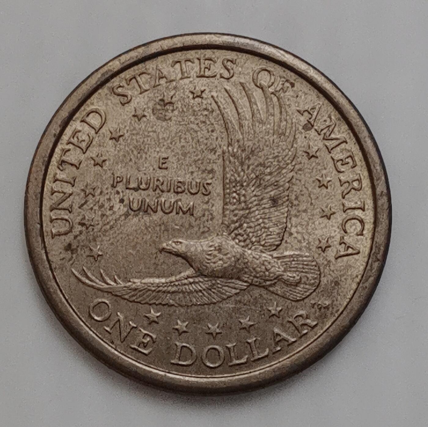 海外回流1元起拍小铺 各国钱币散币场 第15期 美国2000年萨卡加维亚1元硬币