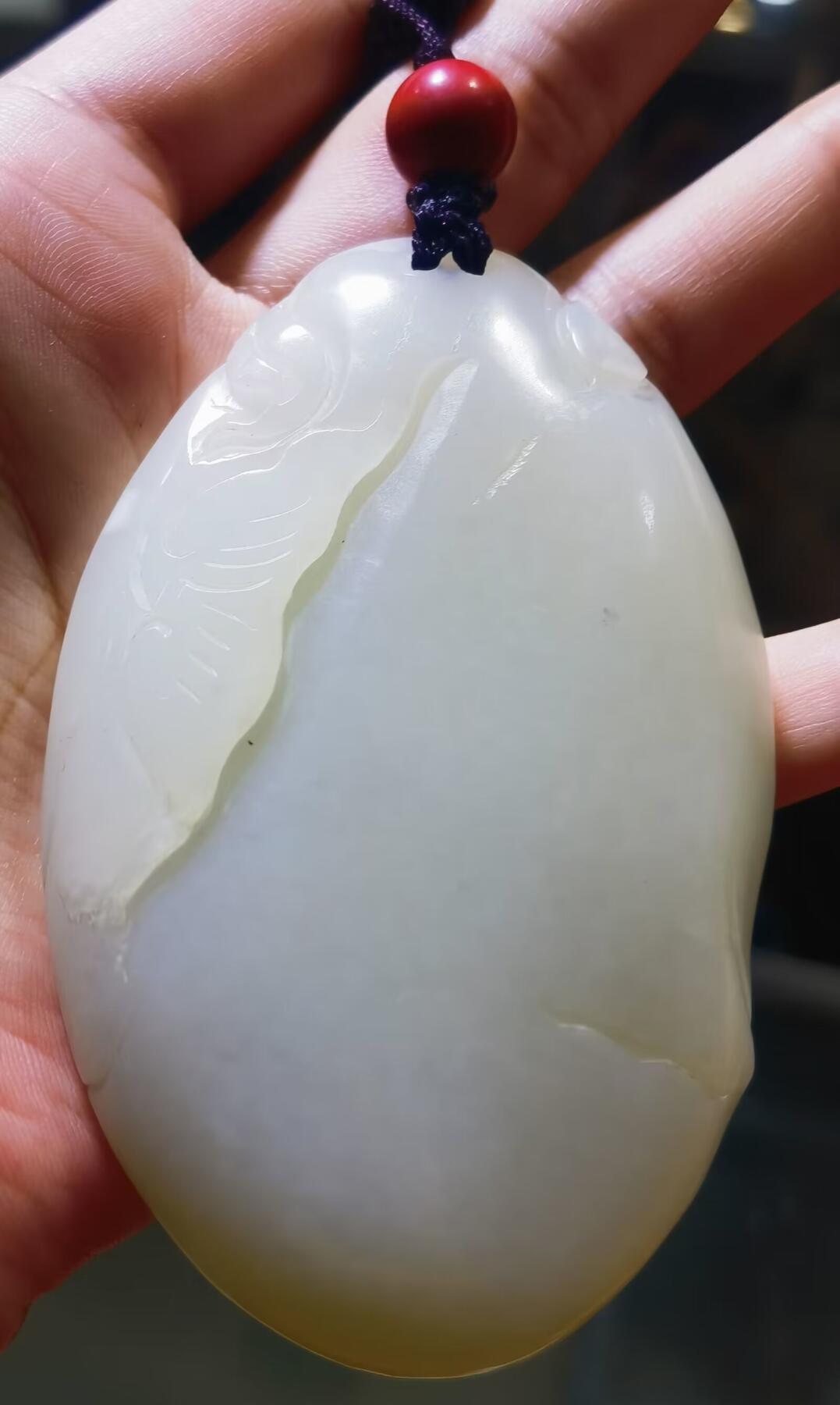 和田玉手把件钟馗散福