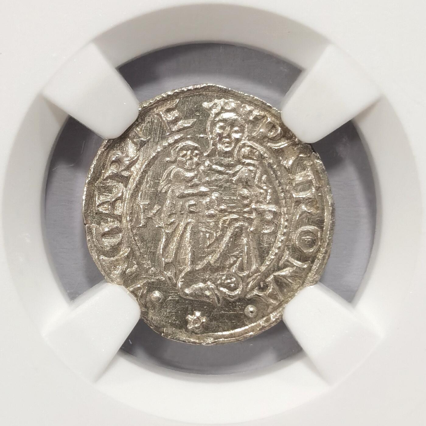 博洋堂“长夏未央”8月精品专场暨第089期（全场包邮） NGC MS63 神罗匈牙利1535年圣母抱婴1第纳尔小银币