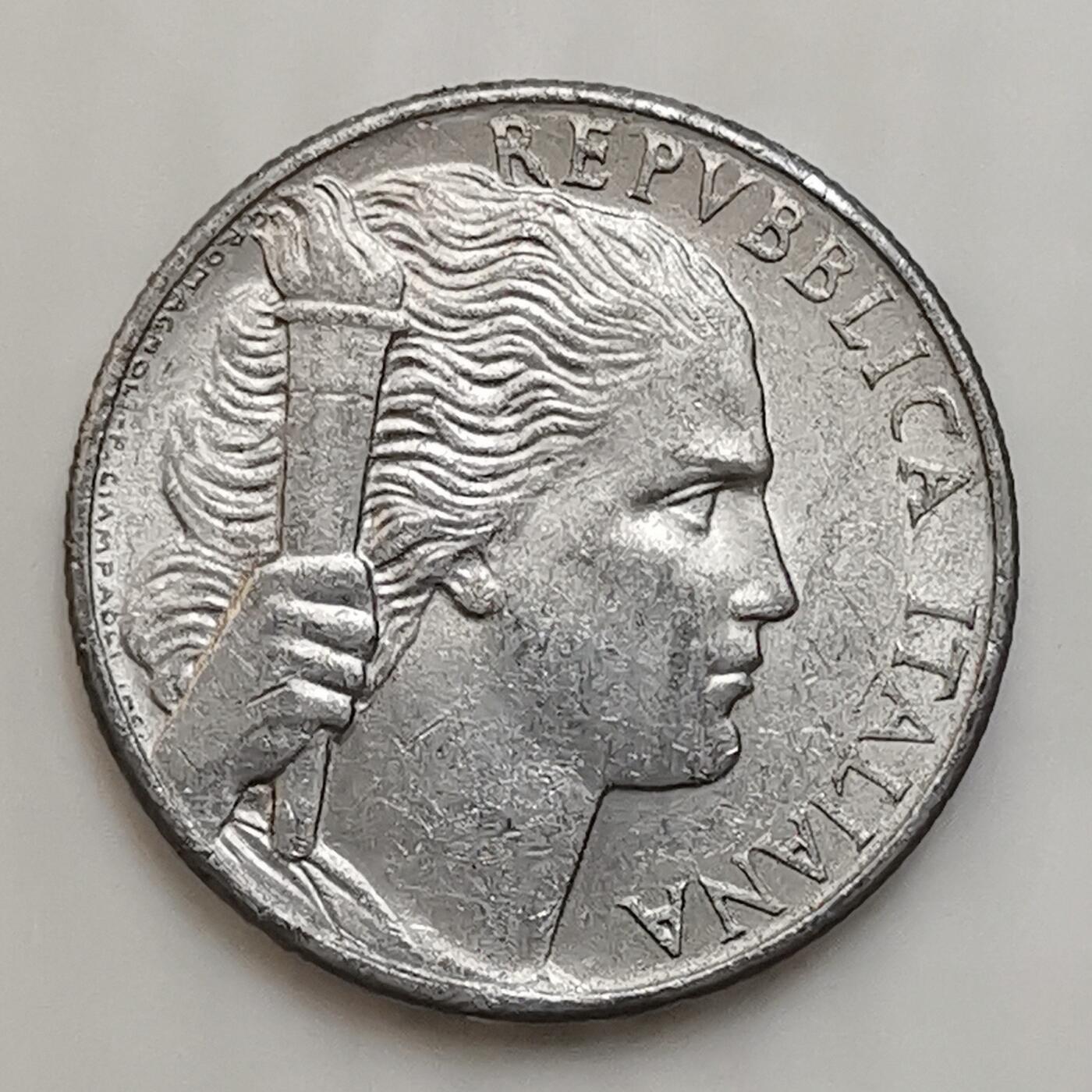 海外回流1元起拍小铺 各国钱币散币场 第15期 意大利1950年5里拉铝币