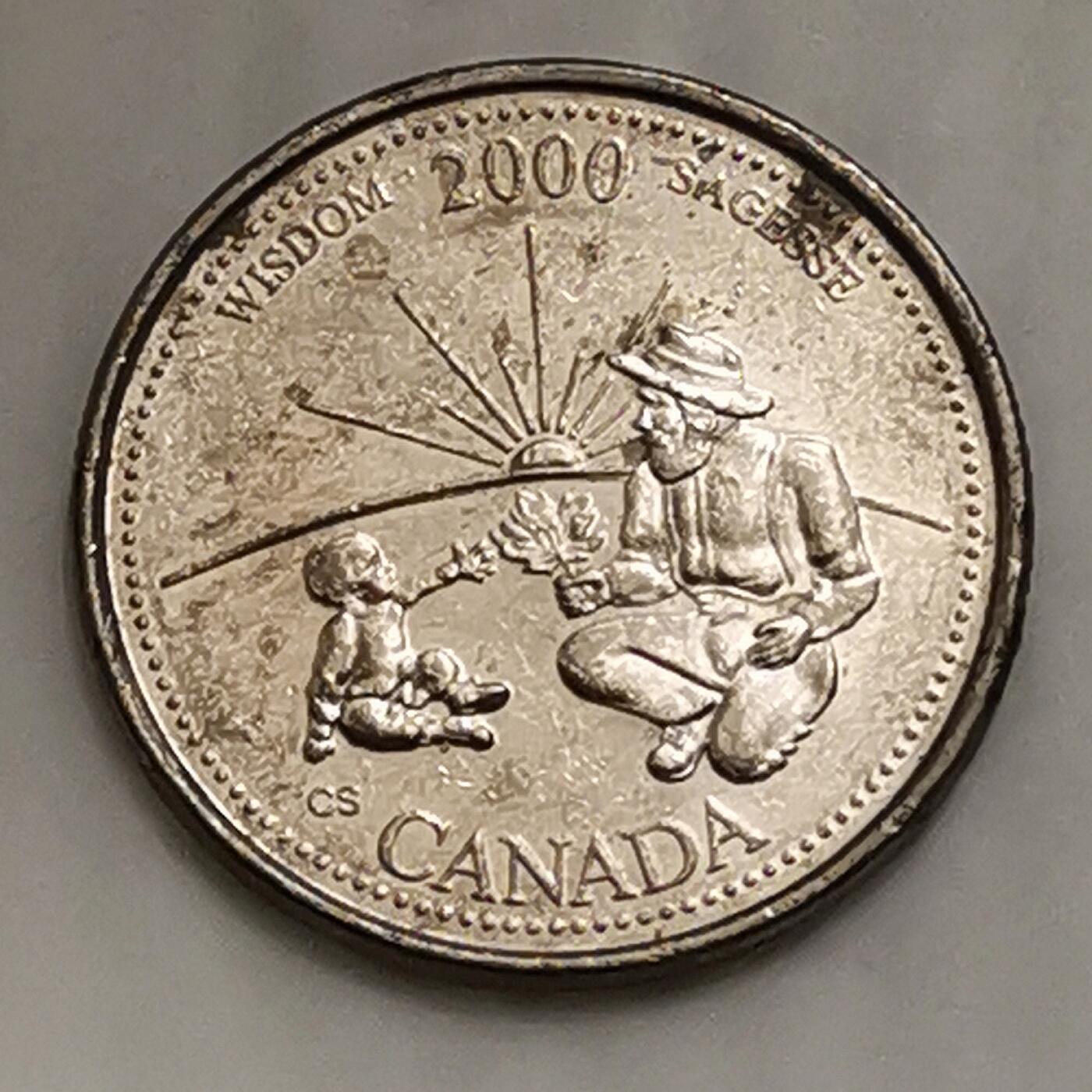 海外回流1元起拍小铺 各国钱币散币场 第15期 加拿大2000年25分纪念币