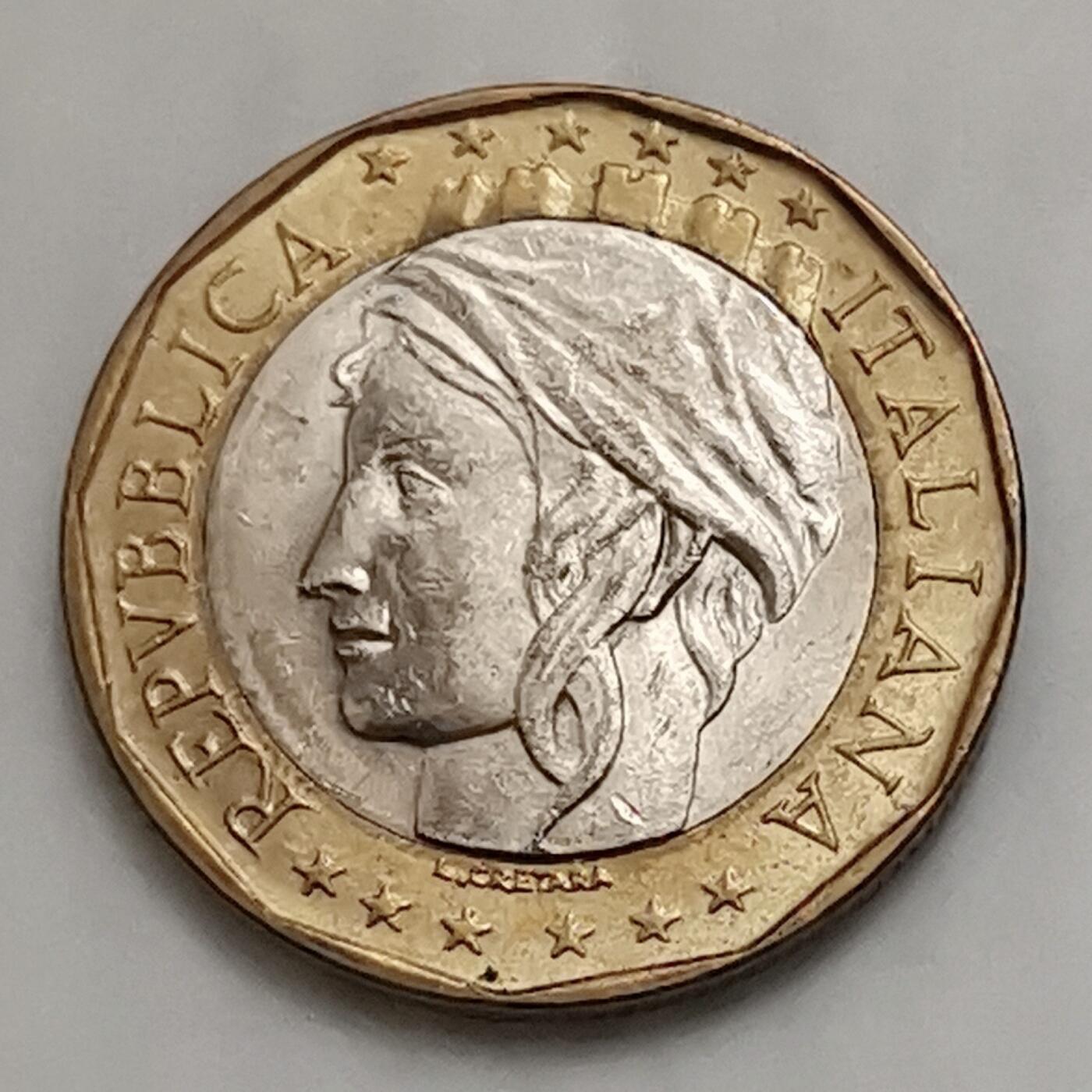 海外回流1元起拍小铺 各国钱币散币场 第15期 意大利1998年1000里拉双色币