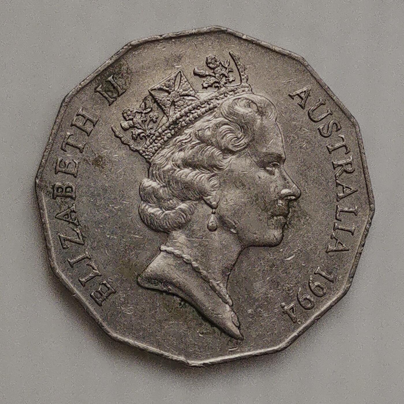 海外回流1元起拍小铺 各国钱币散币场 第15期 澳大利亚1994年50分 国际家庭年