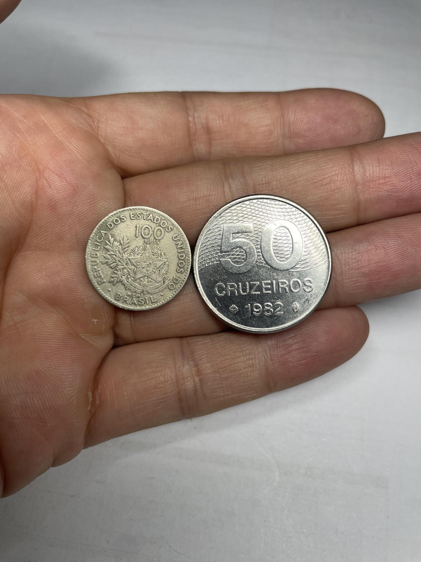 每日一拍，2024年集古藏今外币拍卖第十三期-第7场—（总第127拍），可以寄存60天，满160元包邮。 巴西2枚
