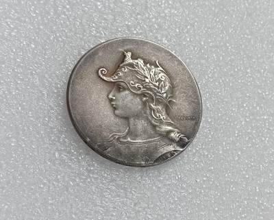 瓶子🏺第155期拍卖会 -  稀少法国1890年戎装玛丽安娜银质奖章