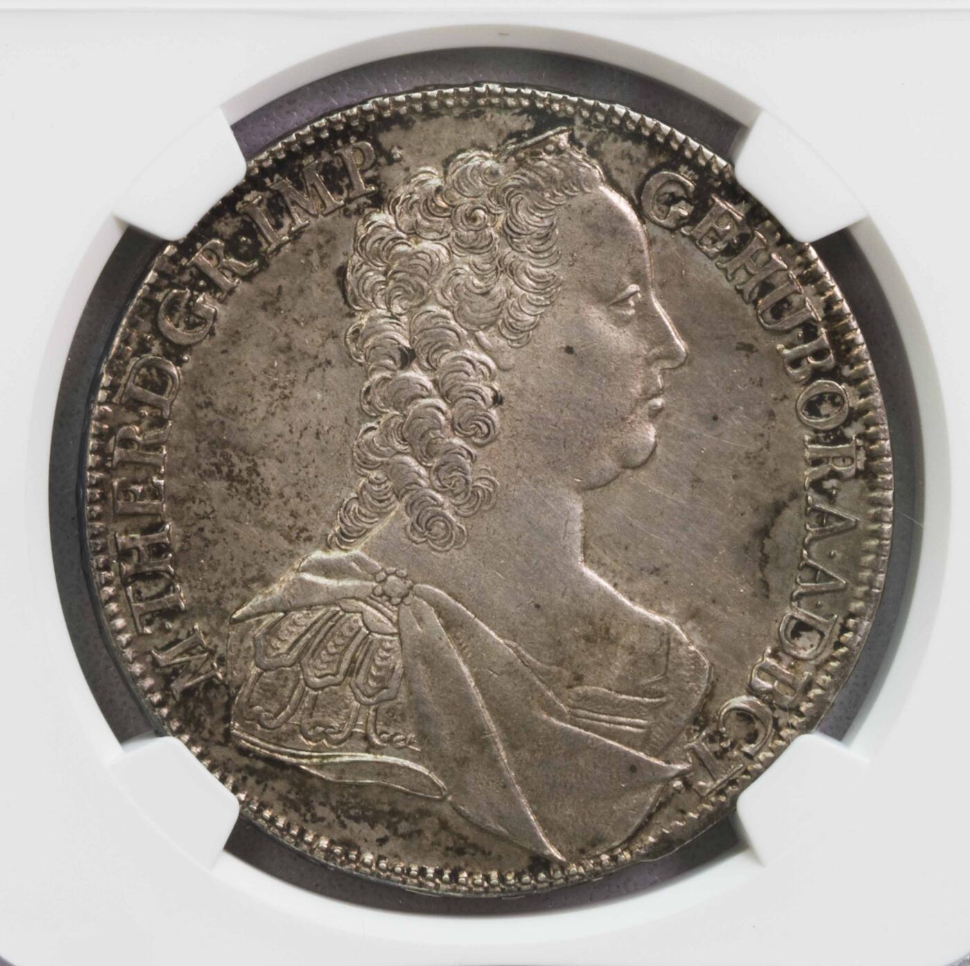 NGC-MS63 1763匈牙利玛丽亚特蕾西圣母泰勒 亚军罕见