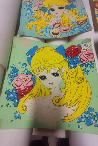 早期老手绢画稿彩色原稿四幅 早期老手绢画稿彩色原稿四幅