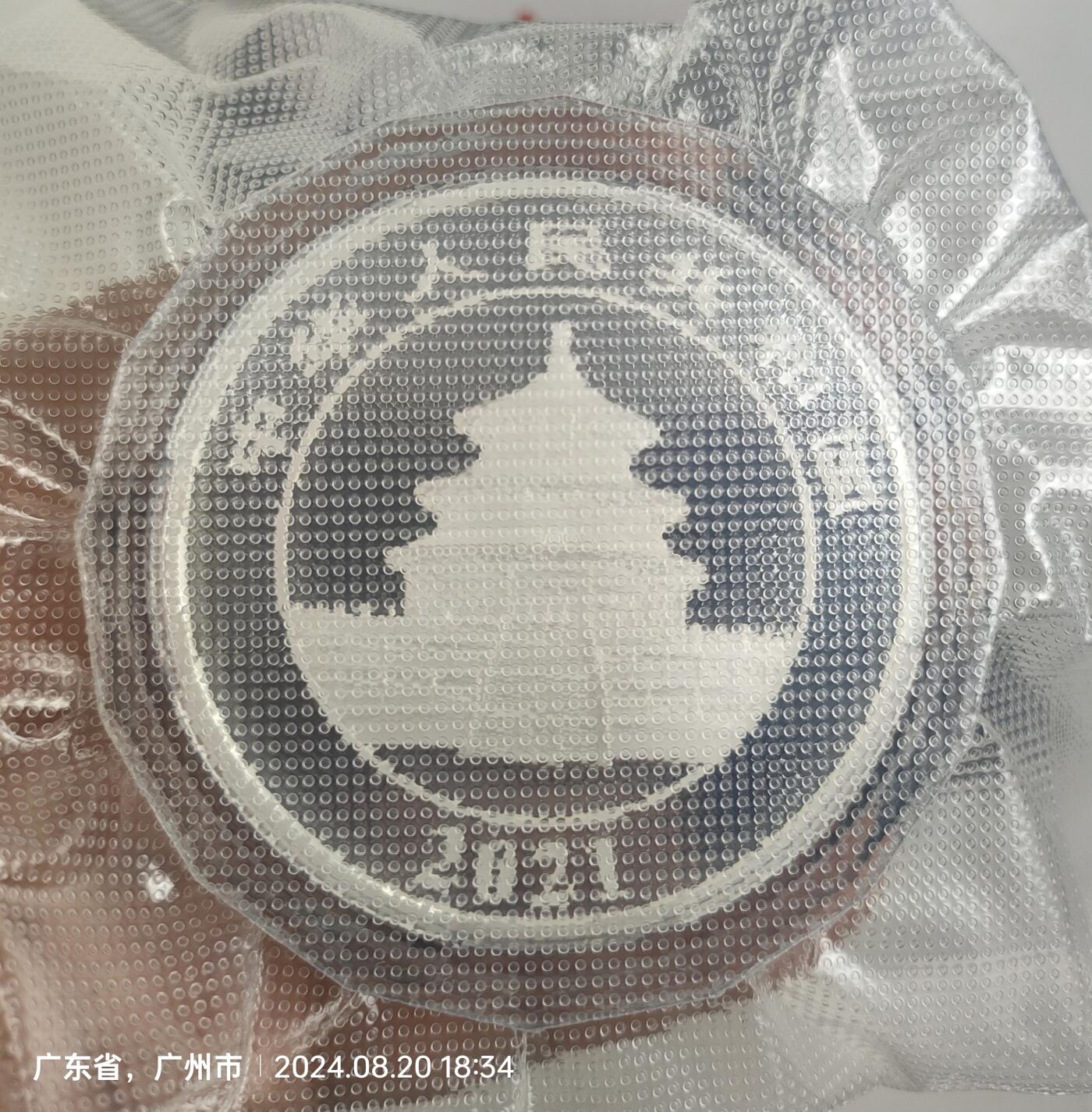 2021年版熊猫纯银150克纪念币