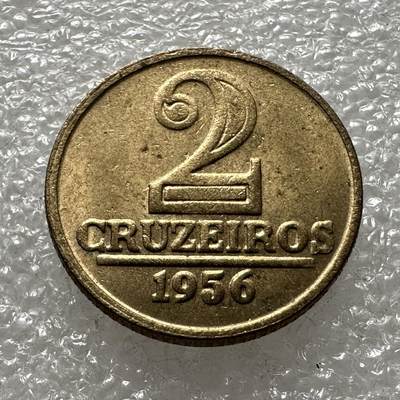🌹外币初藏🌹🐯第63场 每周二四六晚8️⃣点 - 巴西1956年2克鲁赛罗 少见