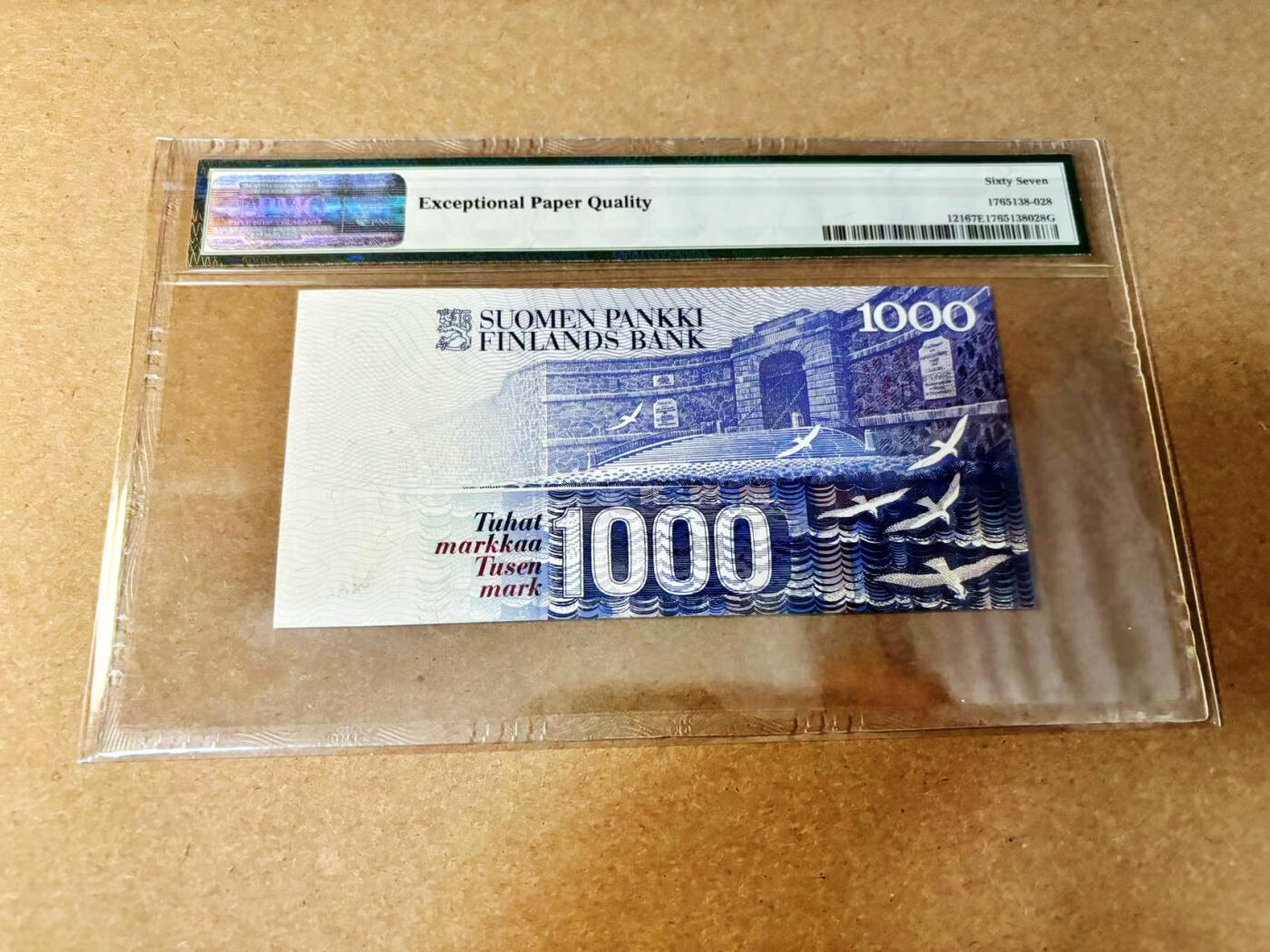 【Blue Auction】✨世界纸币精拍第532期【精】  芬兰 1991年1000马克 PMG67EPQ 高分 最高值精美 