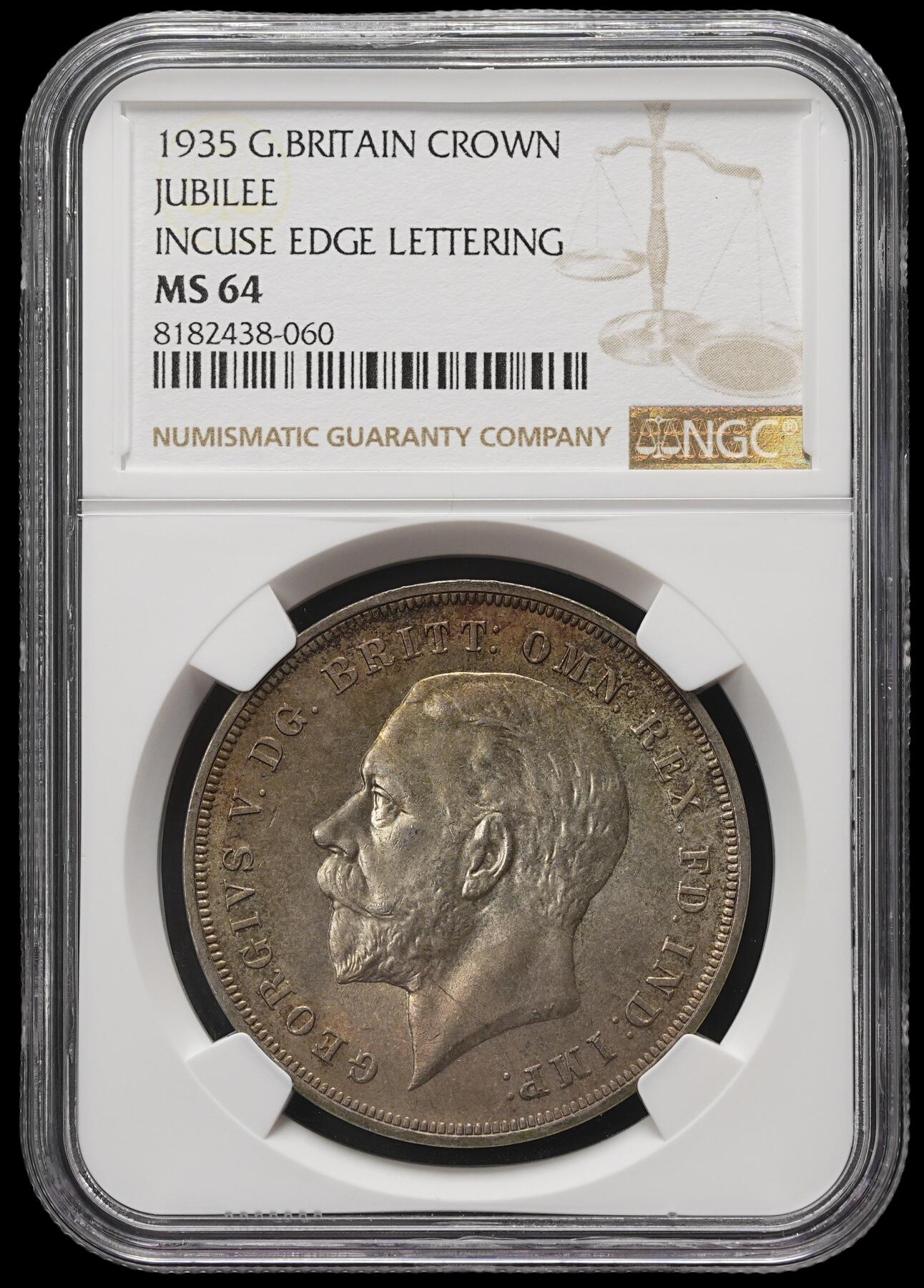 修遠堂世界钱币第三十七期 全场包邮 NGC MS64 1935年英国马剑克朗大银币