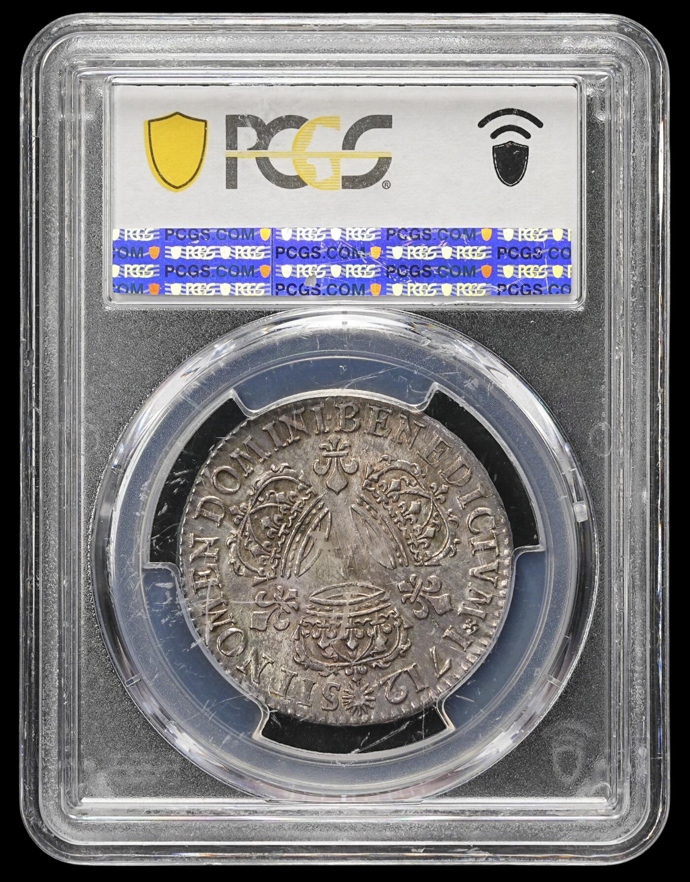 修遠堂世界钱币第三十七期 全场包邮 唯一亚军分 PCGS MS61 1712年法国1/2埃居银币 盒子有些磨花