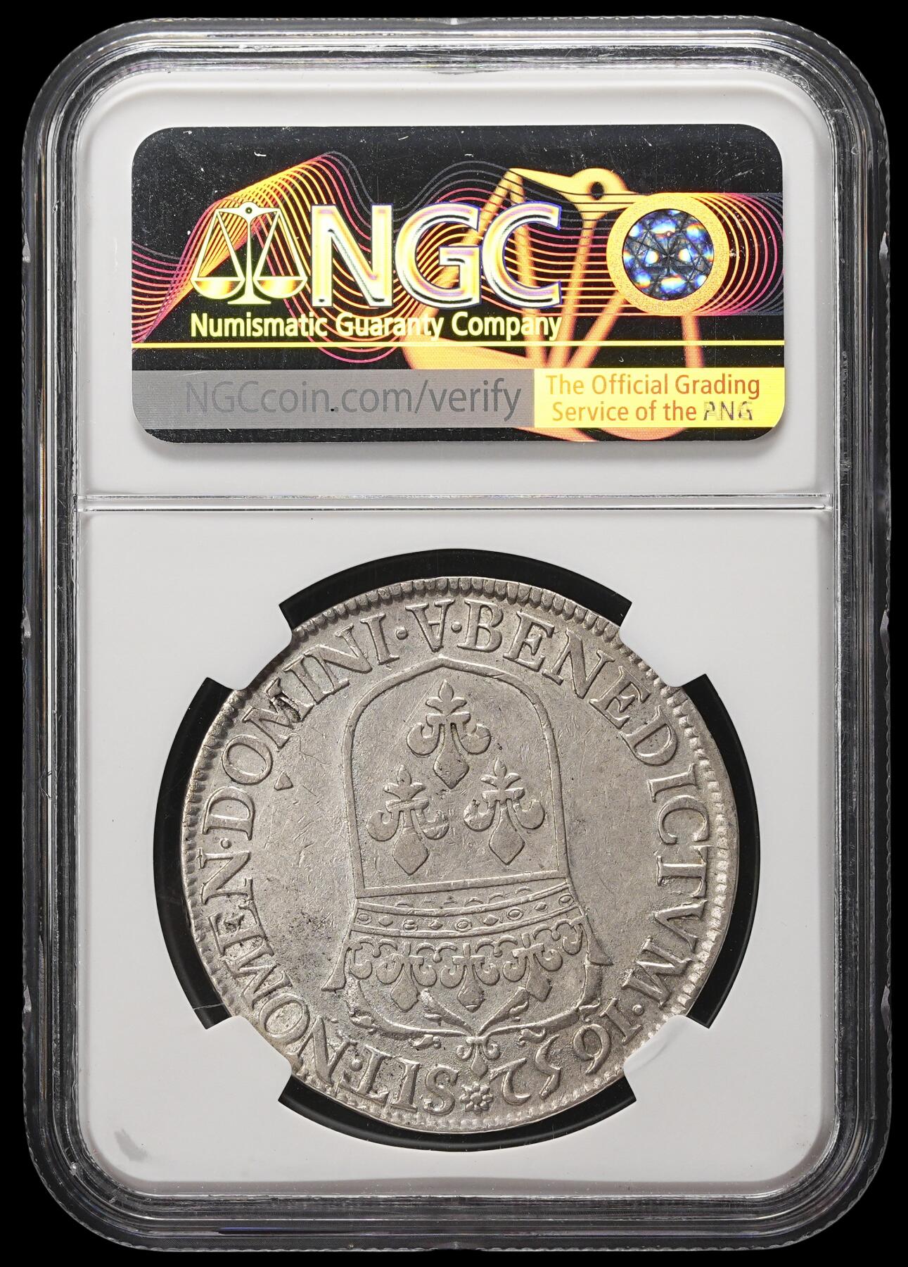 修遠堂世界钱币第三十七期 全场包邮 NGC XF45 1652年法国1埃居大银币