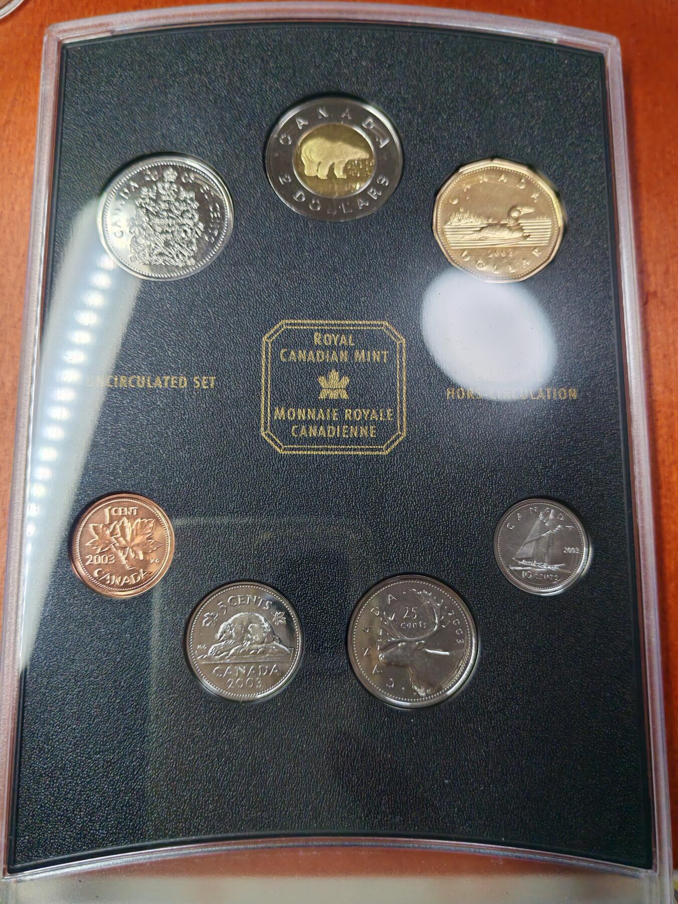 长老汇龙年精选第二十六场拍卖 2003加拿大“Oh！Canada”7枚套币，盒证全