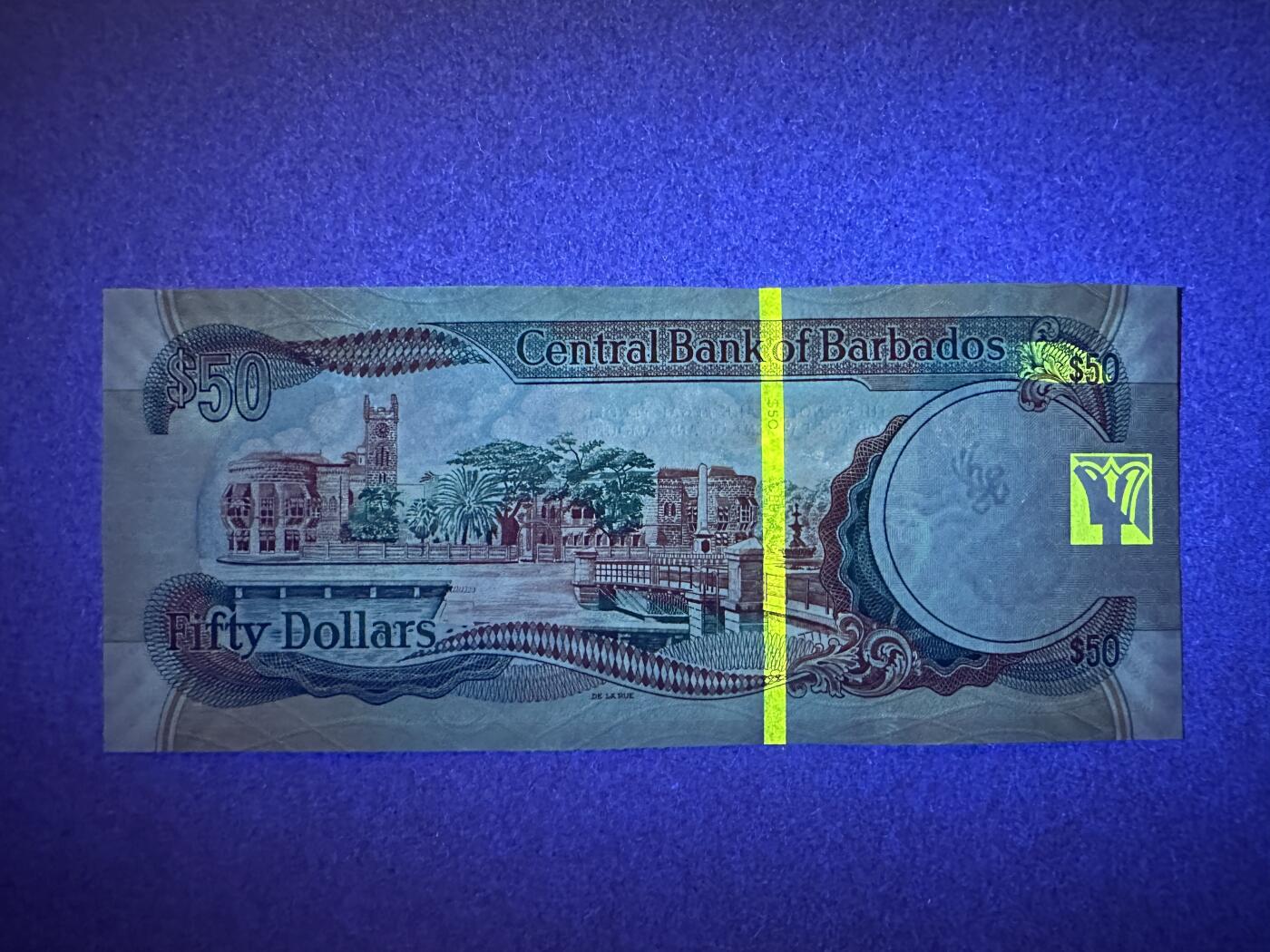 《张总收藏》164期-周日外币超精品 巴巴多斯50元 UNC 2007年 独立后第一任总理埃罗尔·巴罗
