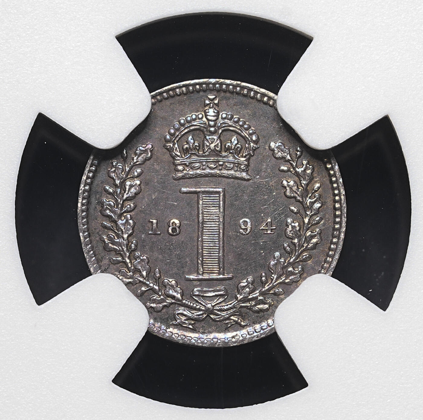 修遠堂世界钱币第三十七期 全场包邮 重包浆 NGC MS62 1894年英国1便士濯足银币