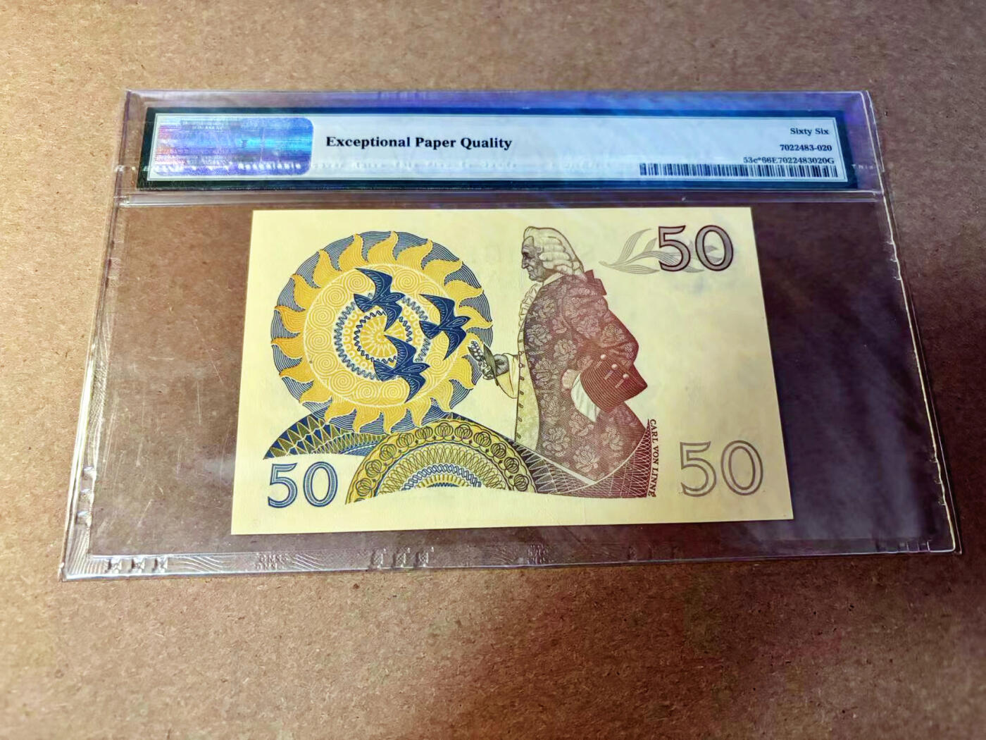【Blue Auction】✨世界纸币精拍第532期【精】 【补号】瑞典 1981年50克朗 PMG66EPQ 