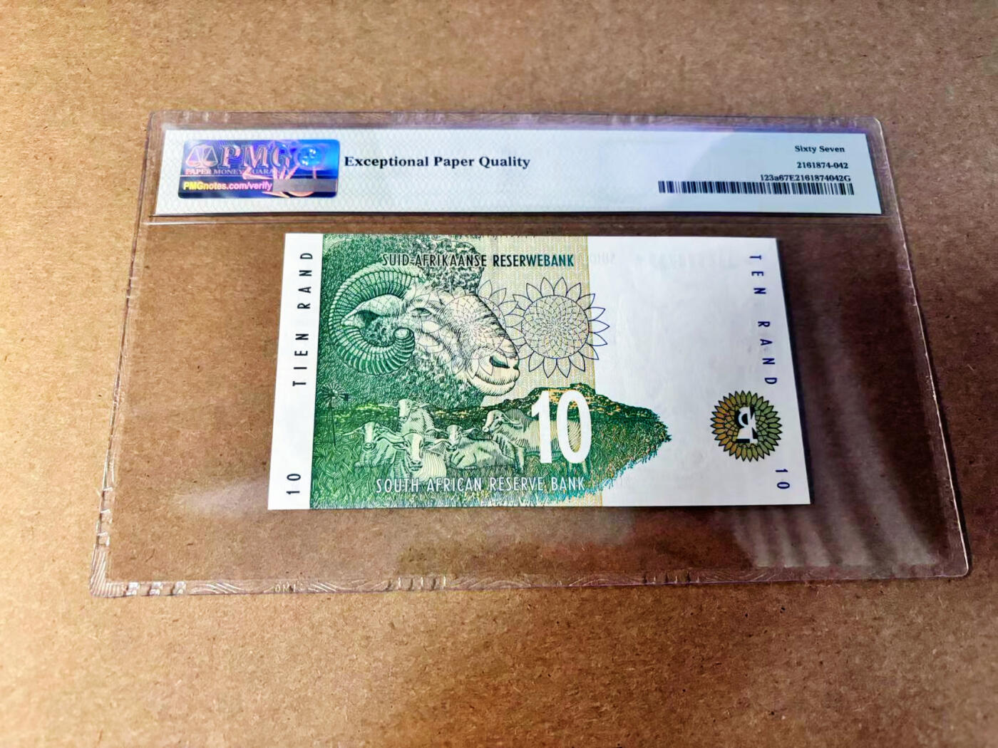 【Blue Auction】✨世界纸币精拍第532期【精】 【AAA】南非 1993年10兰特 PMG67EPQ 高分