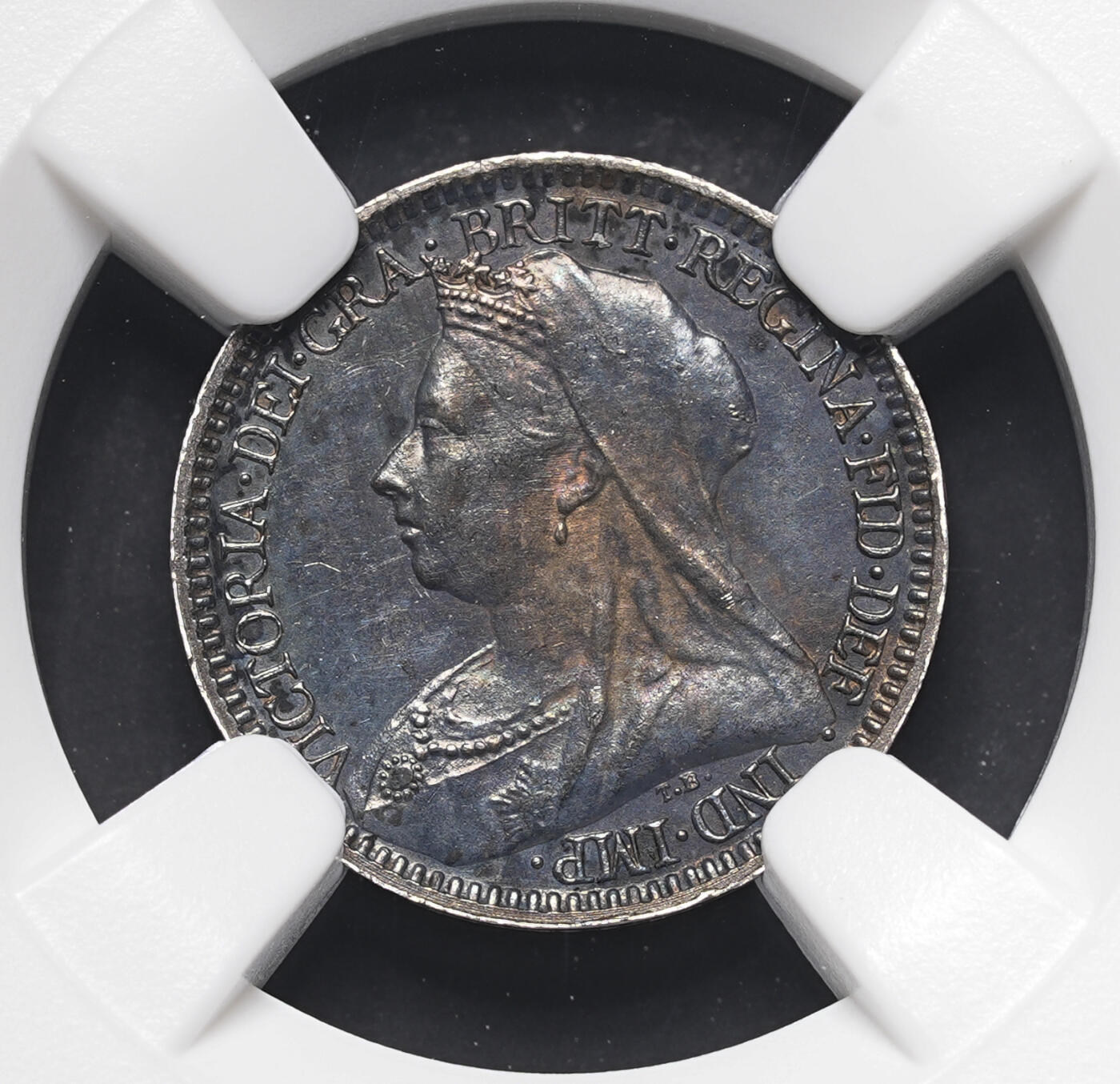 修遠堂世界钱币第三十七期 全场包邮 重包浆 NGC MS63 1894年英国2便士濯足银币