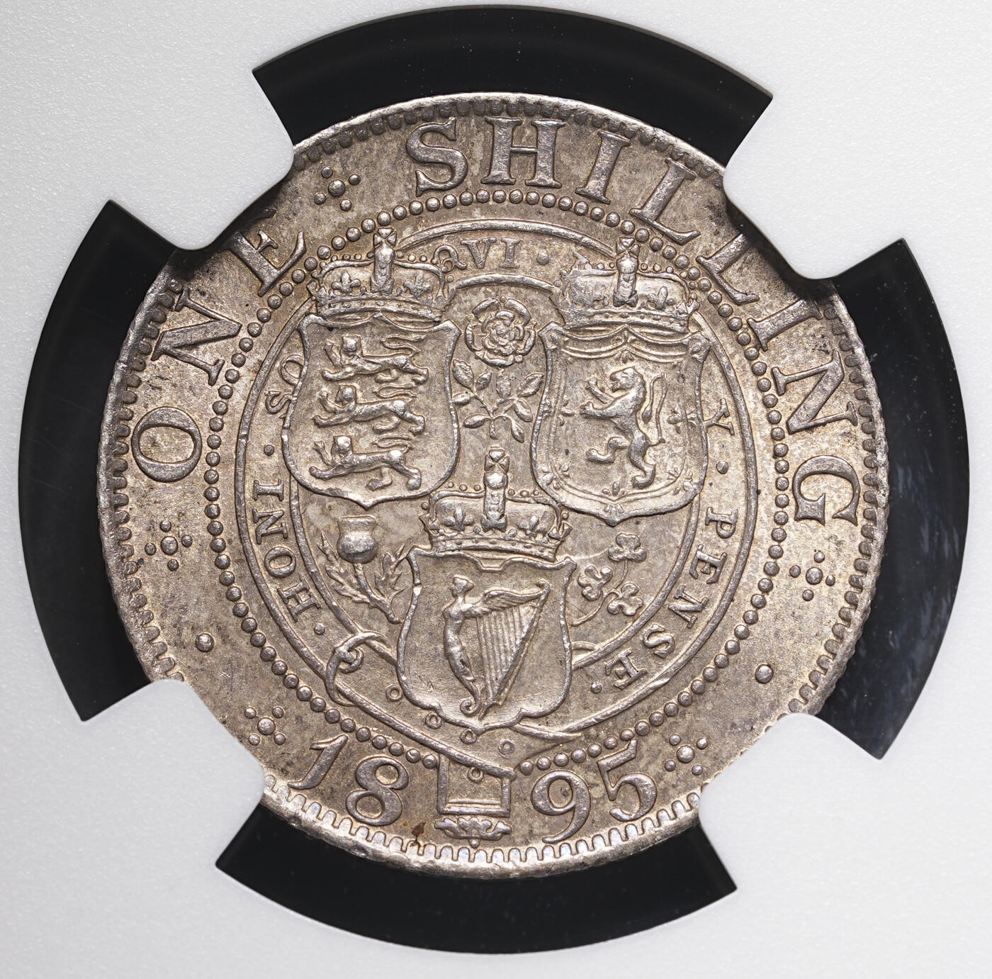 修遠堂世界钱币第三十七期 全场包邮 NGC MS63 1895年英国1先令银币