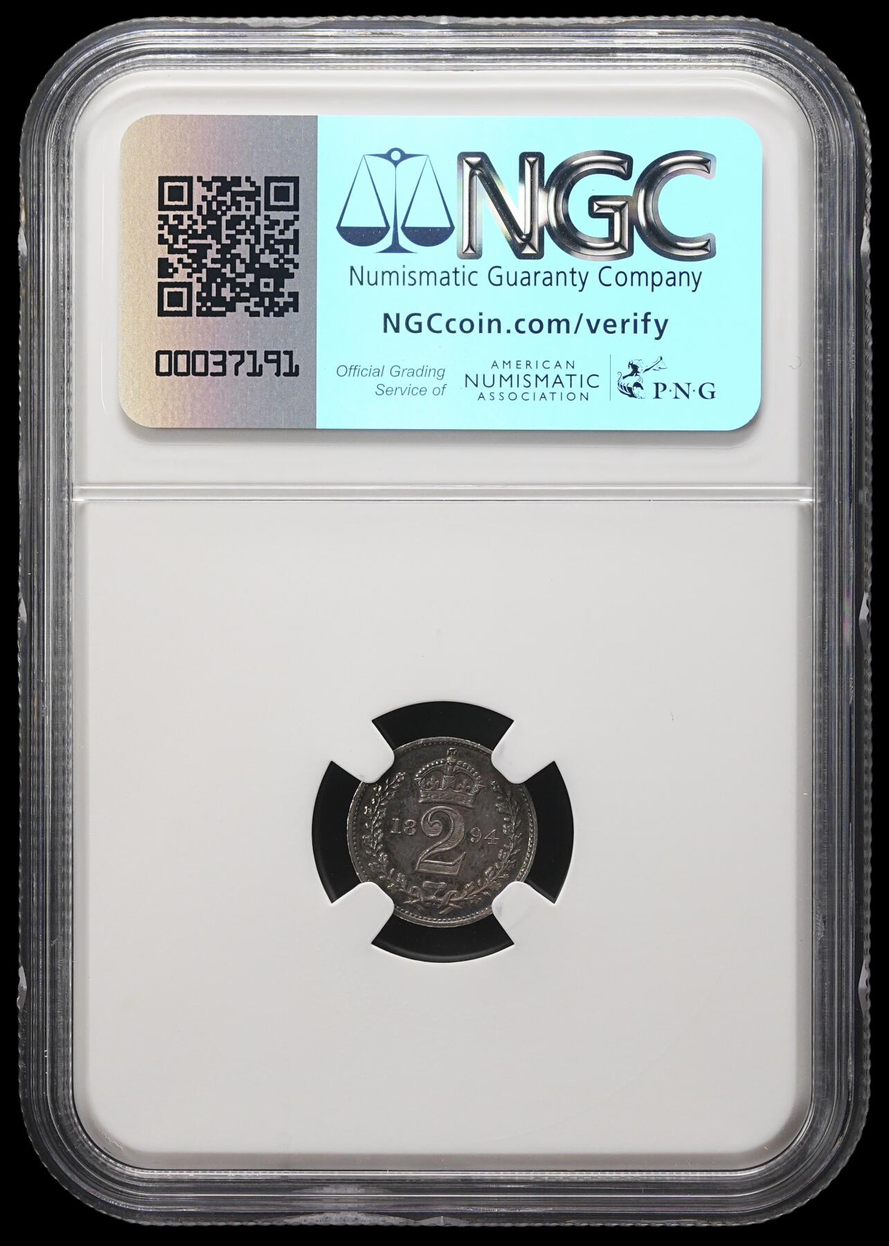 修遠堂世界钱币第三十七期 全场包邮 重包浆 NGC MS63 1894年英国2便士濯足银币