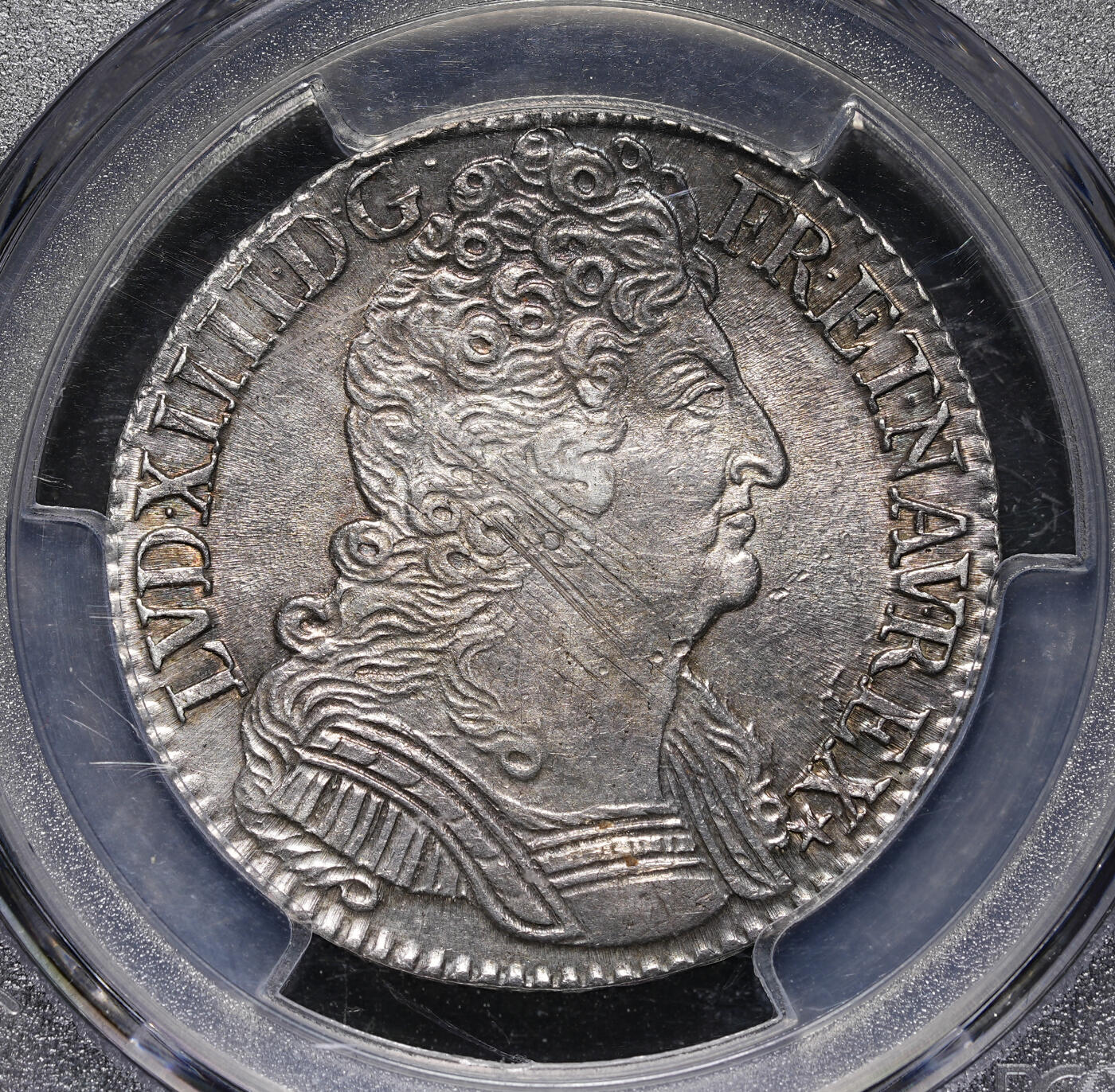 修遠堂世界钱币第三十七期 全场包邮 唯一亚军分 PCGS MS61 1712年法国1/2埃居银币 盒子有些磨花