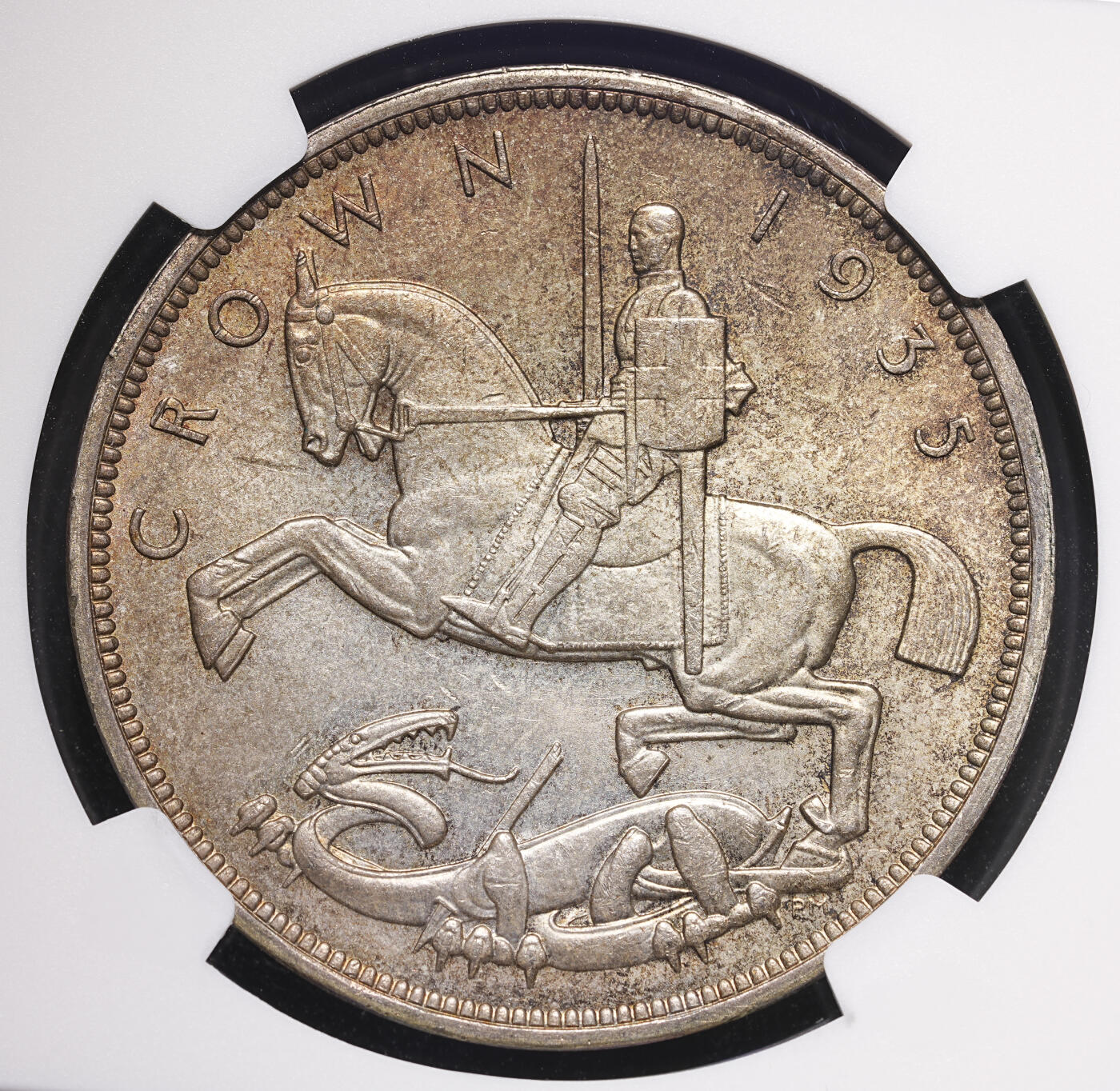 修遠堂世界钱币第三十七期 全场包邮 NGC MS64 1935年英国马剑克朗大银币