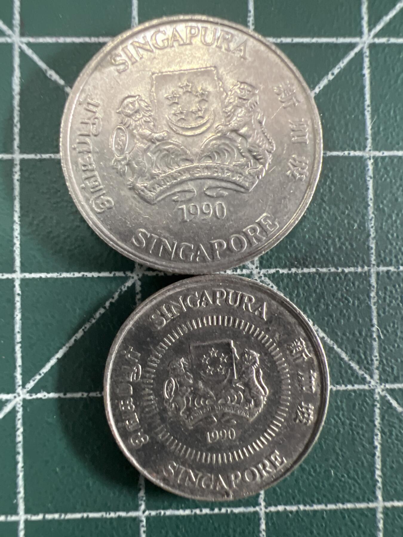 第686期 硬币专场 （无押金，捡漏，全场50包邮，偏远地区除外，接收代拍业务，本店十天发一次货） 新加坡  2枚