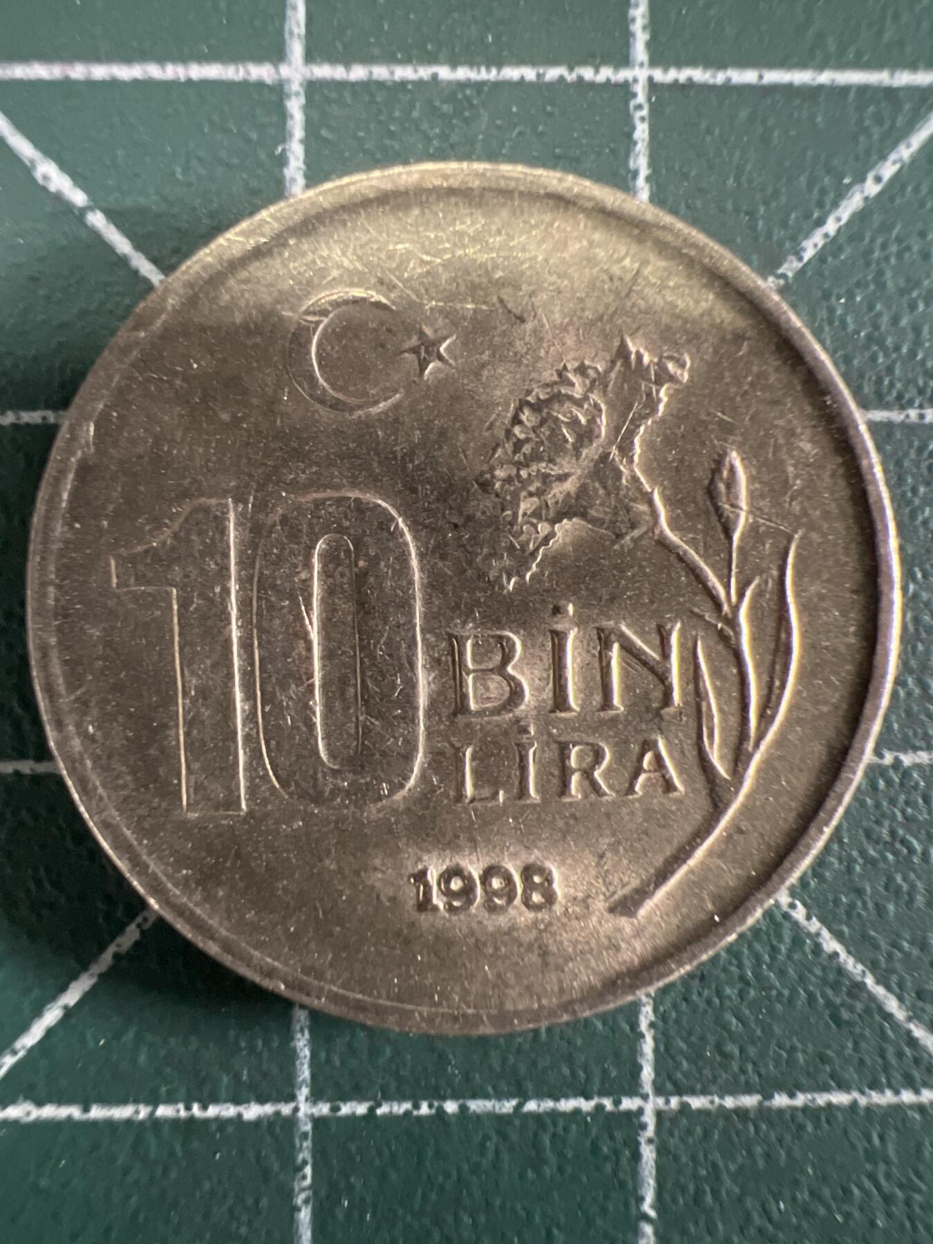 第686期 硬币专场 （无押金，捡漏，全场50包邮，偏远地区除外，接收代拍业务，本店十天发一次货） 土耳其10Bin里拉