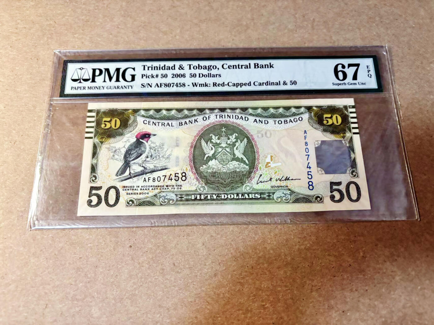 【Blue Auction】✨世界纸币精拍第532期【精】 特立尼达和多巴哥 2006年50元 PMG67EPQ 高分