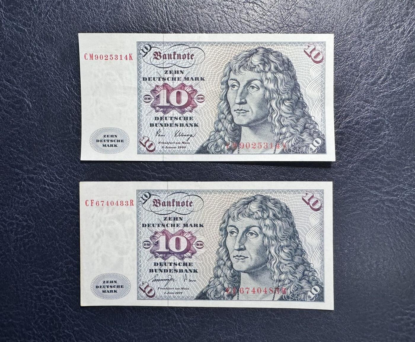 收藏联盟Quantum Auction 第371期拍卖  德国联邦1977和1980年10马克 品相如图
