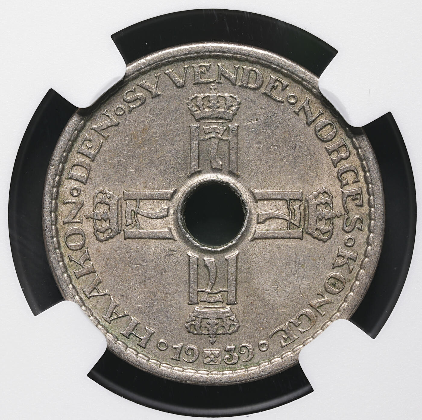 修遠堂世界钱币第三十七期 全场包邮 NGC MS63 1939年挪威1克朗 少见年份 书价100美金
