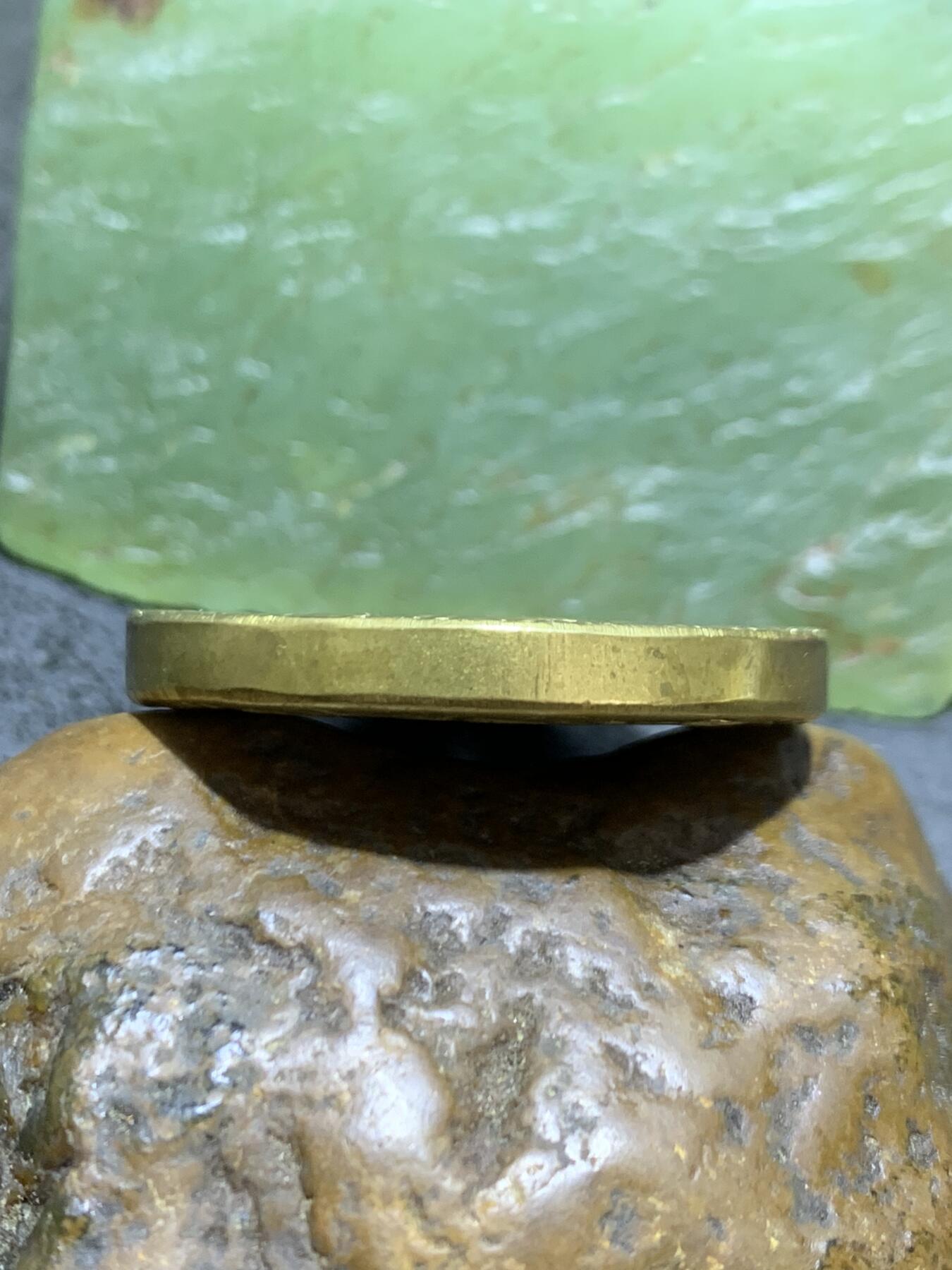 精美黄铜大智文殊菩萨护身牌一个