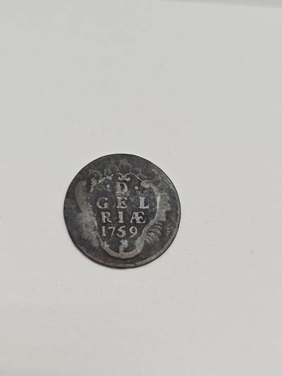 康怡轩钱币【世界各国老币专场】第195期 - 1759年荷兰格尔德兰省1杜伊特铜币  KM#93