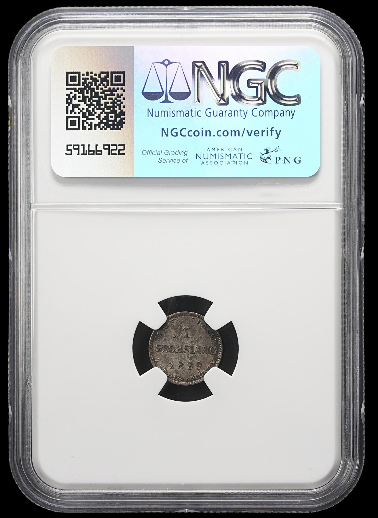 修遠堂世界钱币第三十七期 全场包邮 NGC AU55 1829年梅克伦堡-什未林公国1 Schilling小银币 少见 仅铸造5万多枚 唯一亚军分