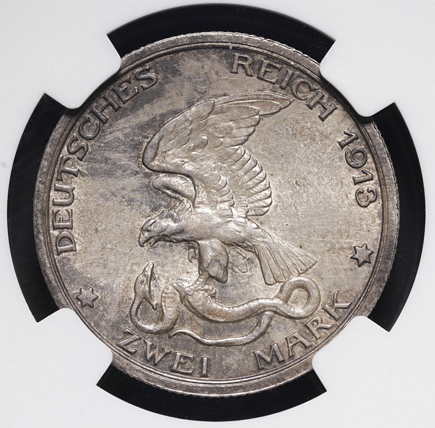 修遠堂世界钱币第三十七期 全场包邮 NGC MS63 1913年普鲁士战胜拿破仑百年纪念2马克银币