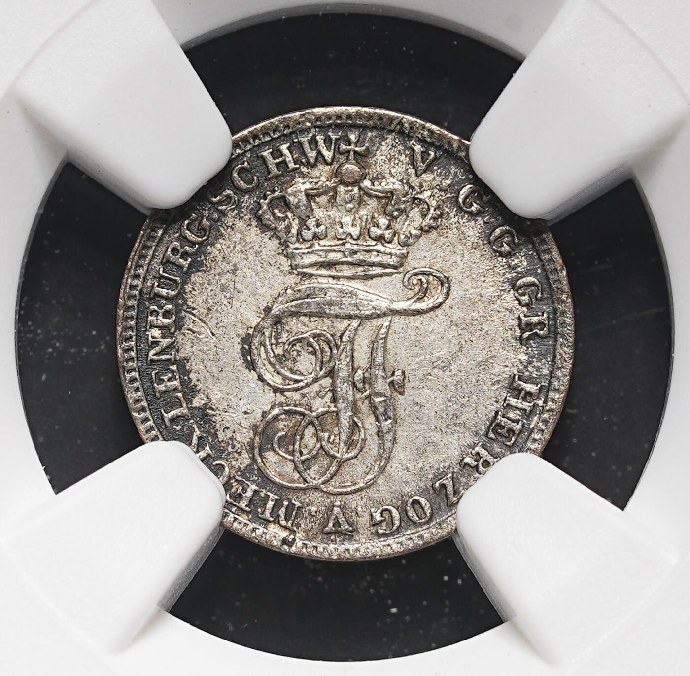 修遠堂世界钱币第三十七期 全场包邮 NGC AU55 1829年梅克伦堡-什未林公国1 Schilling小银币 少见 仅铸造5万多枚 唯一亚军分