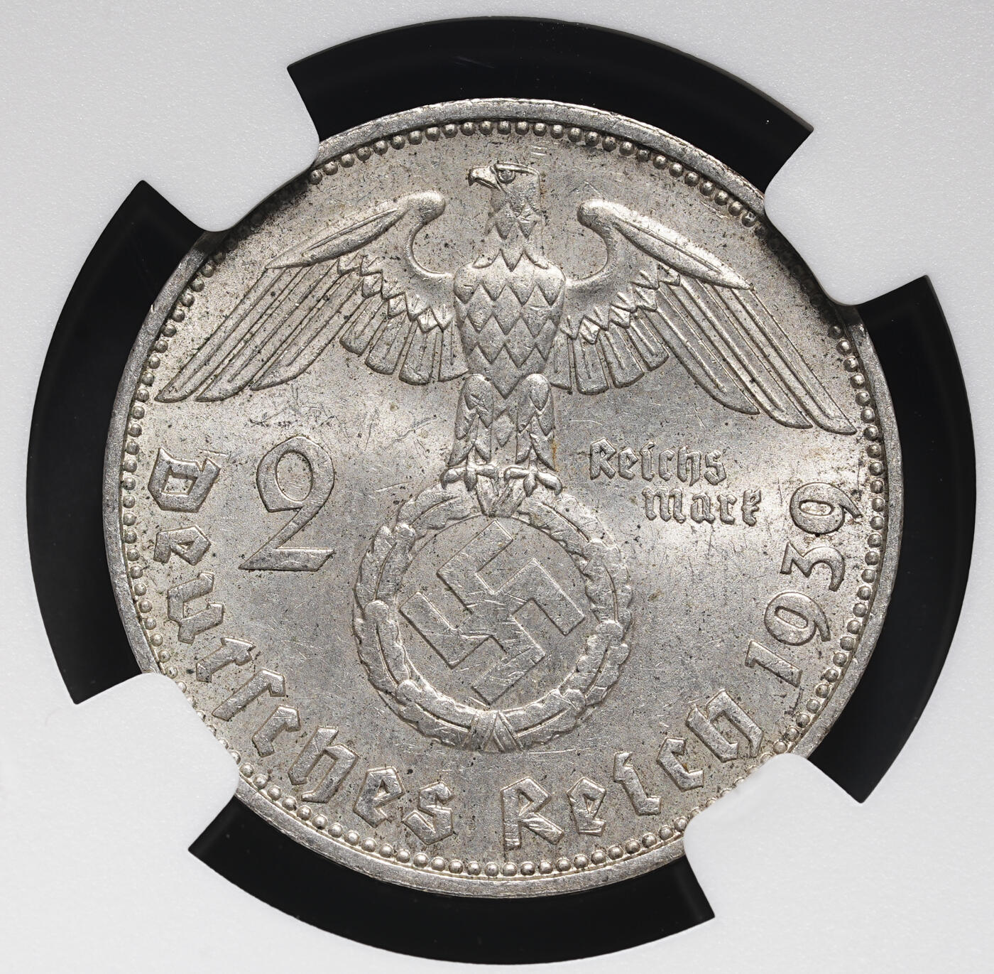 修遠堂世界钱币第三十七期 全场包邮 NGC MS63 1939年德国2马克银币