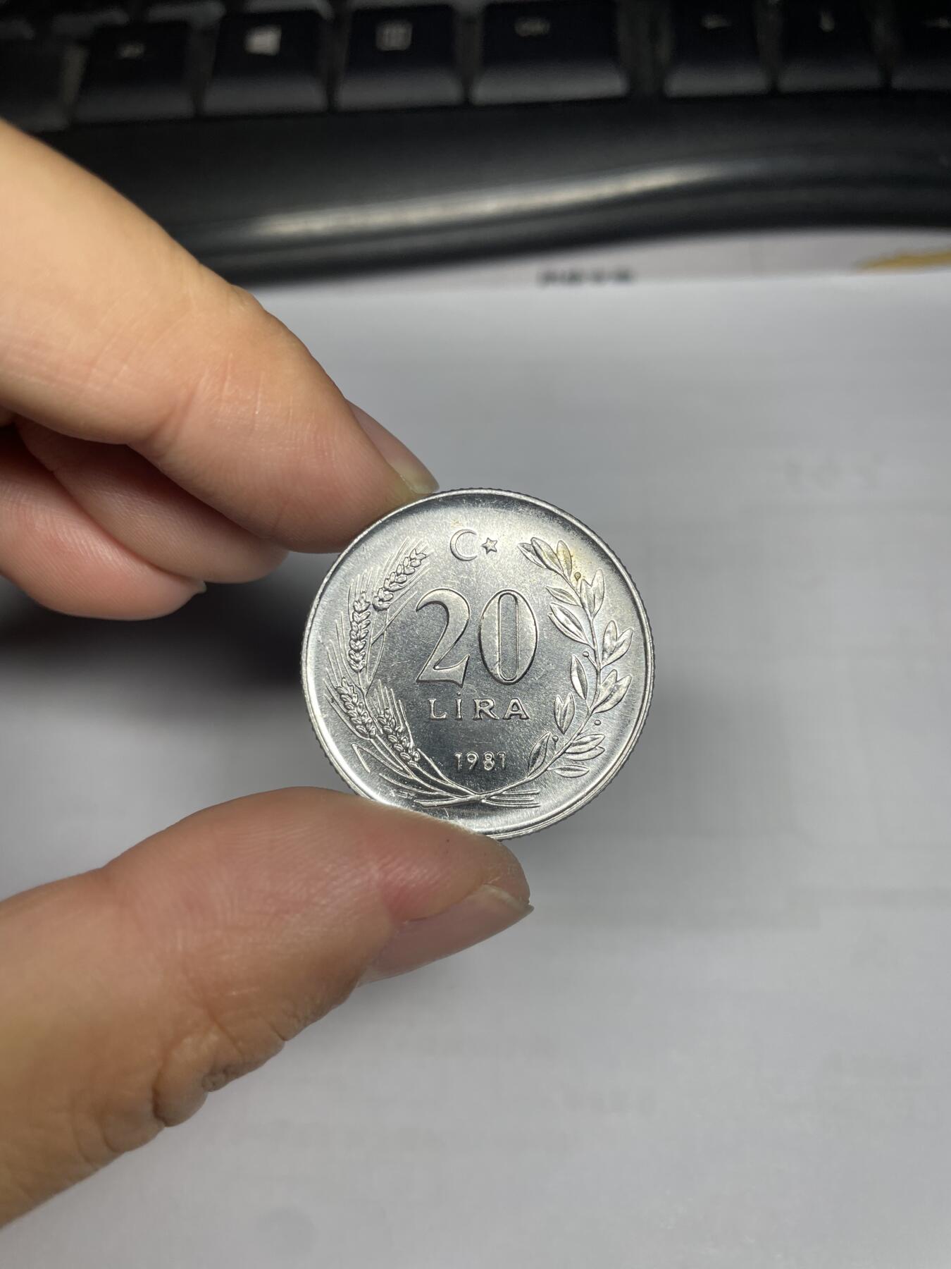每日一拍，2024年集古藏今外币拍卖第十三期-第8场—（总第128拍），可以寄存60天，满160元包邮。 1981年土耳其20里拉