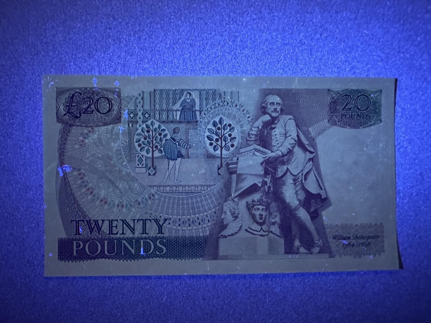 《张总收藏》164期-周日外币超精品 英格兰20镑 UNC- D序列 局部荧光 无47