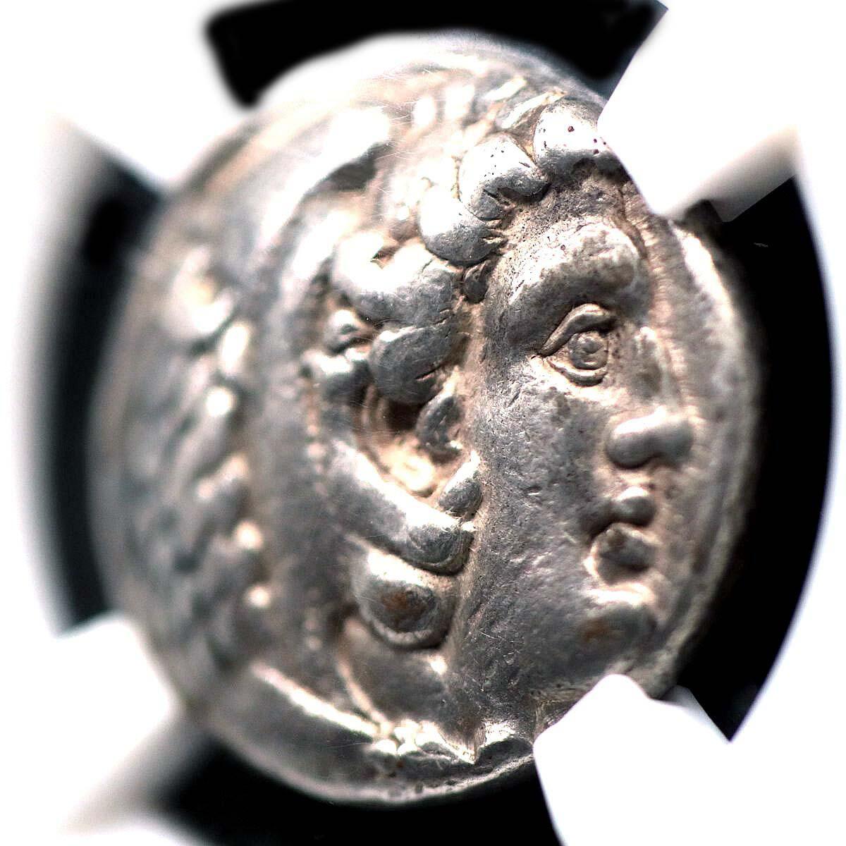 古希腊大力神头像四德拉克马大银币雕模精美主神宙斯欧洲古代钱币68-41
