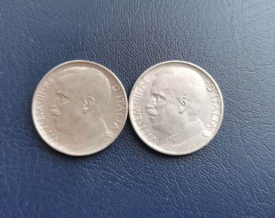 海外回流精品拍卖9.13 - 意大利1920.1925年50分镍币两个版别